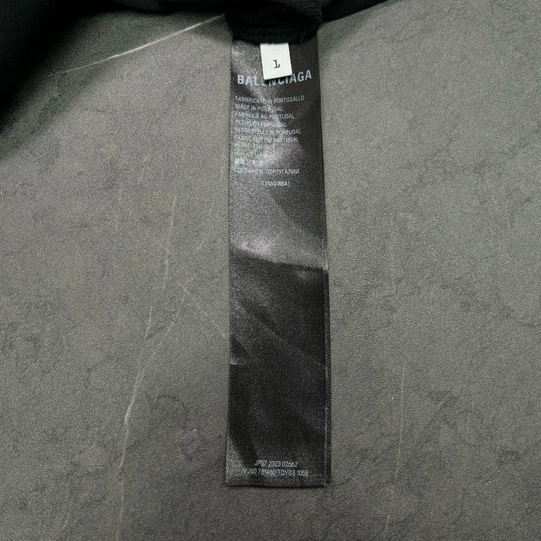 Balenciaga Balenciaga Washed Black Perforated Iron Sheet Short Sleeve Size US S / EU 44-46 / 1 - 7 Thumbnail