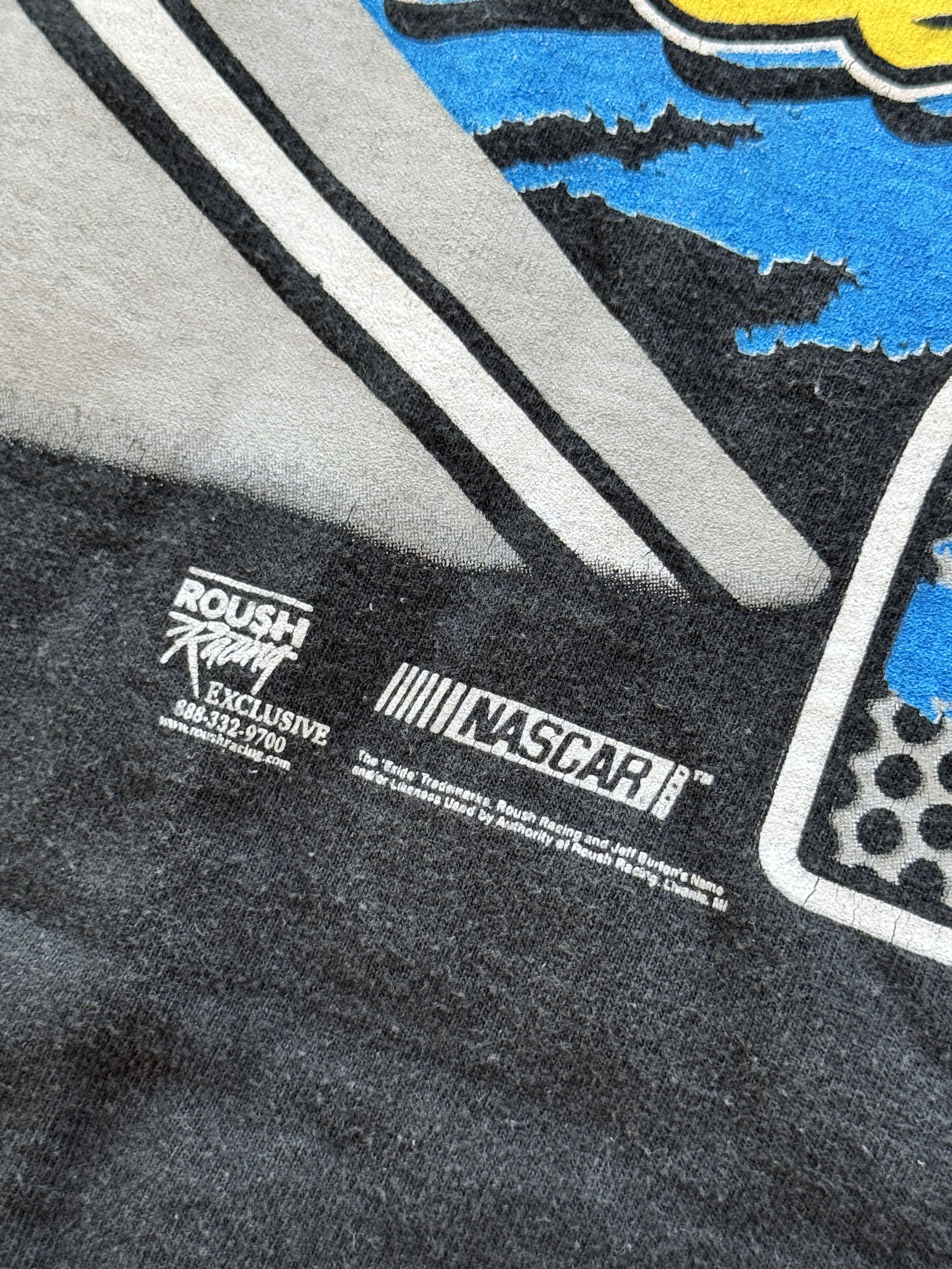 Vintage Nascar All Over Print Shirt Fits Large Roush