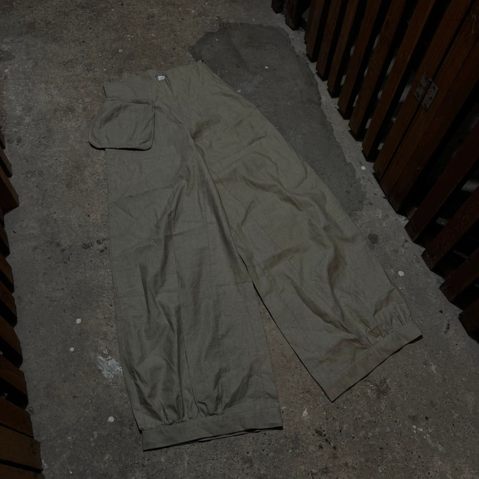 Sarah Pacini Sarah Pacini wide leg cargo pocket baggy linen pants Size 26" / US 2 / IT 38 - 3 Thumbnail