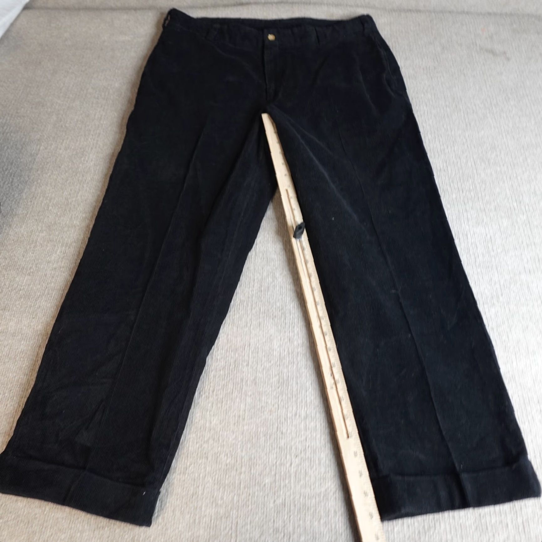 Bills Khakis Bills Khakis Pants 38 x 29 Black Solid Cuffed Mens Straight Front Flat Front Casual Khakis Size US 38 / EU 54 - 2 Thumbnail