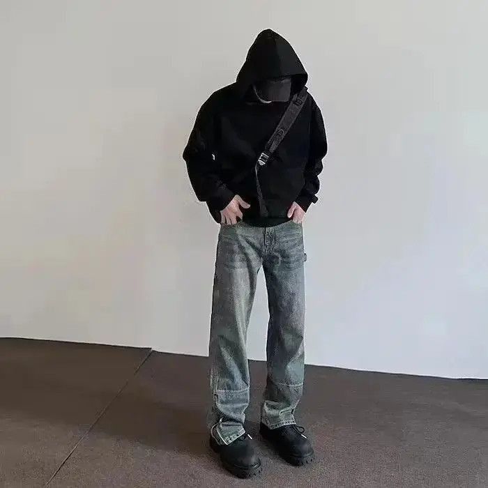 Japanese Brand Faded Wash Denim Jeans, Grunge Jeans, Opium Jeans Size US 32 / EU 48 - 4 Thumbnail