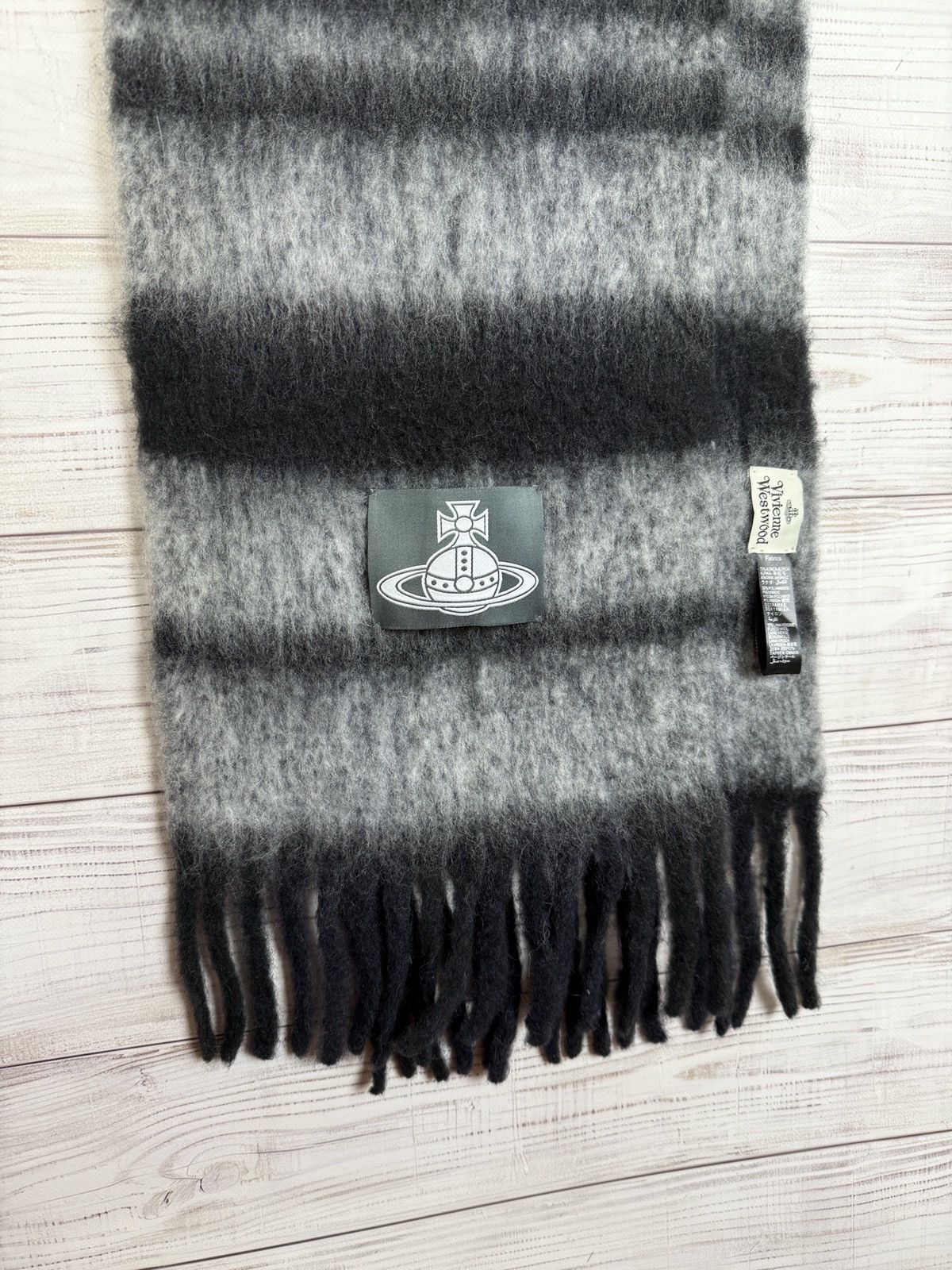 Vivienne Westwood Vivienne Westwood Scarf Gray With Logo Size ONE SIZE - 3 Thumbnail
