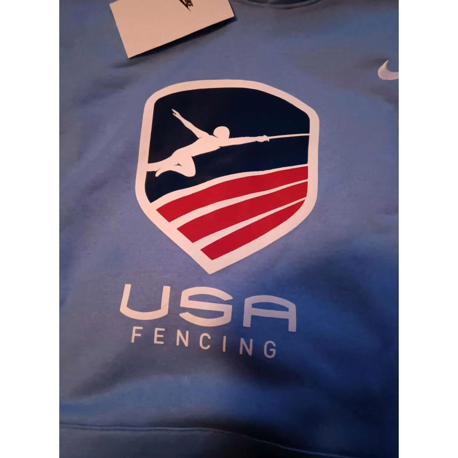 Nike Nike USA blue FENCING Hoodie Mens Pullover size M Sweatshirt Size US M / EU 48-50 / 2 - 2 Thumbnail