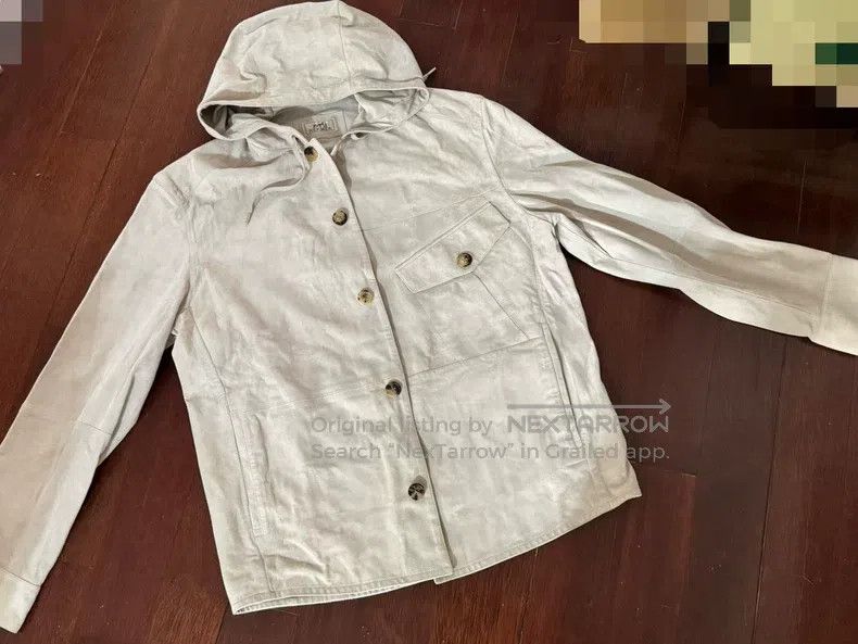 Hermes Hermes Beige suede leather jacket Size US M / EU 48-50 / 2 - 1 Thumbnail