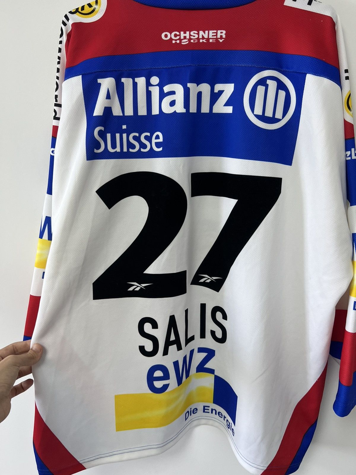 Vintage ZSC Lions Ice Hockey Jersey Ochsner Matchworn Salis #27 XL Size US XL / EU 56 / 4 - 24 Thumbnail