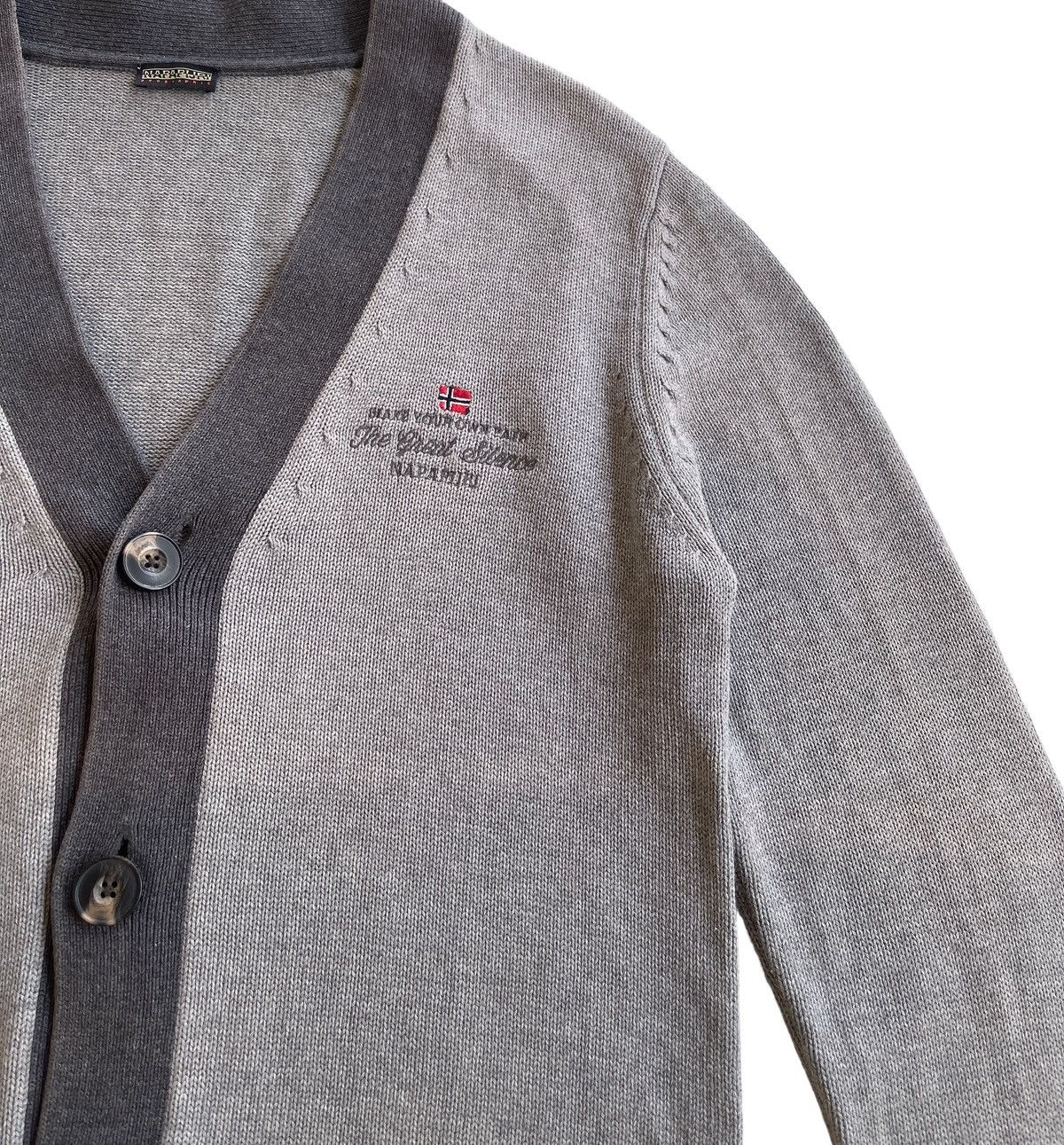 Napapijri Napapijri Men Cardigan Knit (Sunfaded Grey) Size US L / EU 52-54 / 3 - 11 Thumbnail