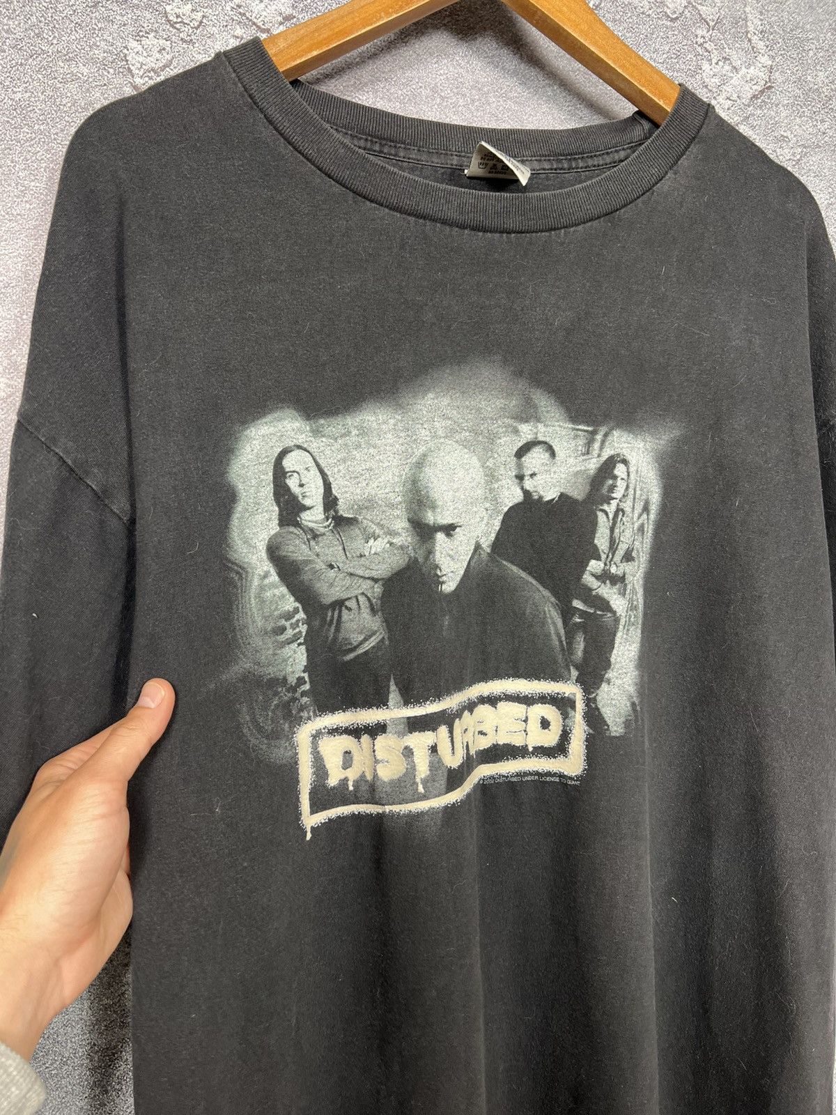 Band Tees Vintage 2002 Disturbed Band Black T Shirt Size US XL / EU 56 / 4 - 4 Thumbnail
