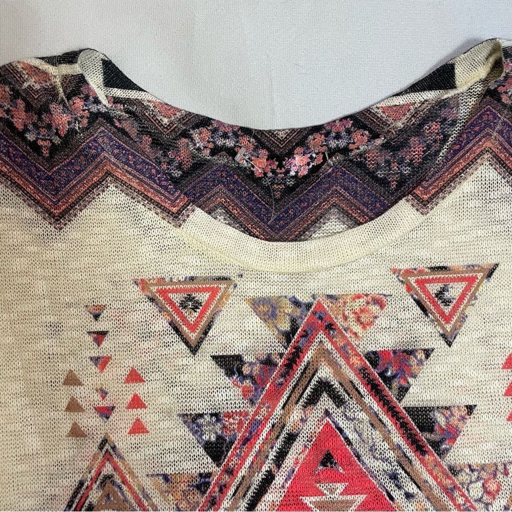 Other New Gaze Aztec Print Knit Short Sleeve Top Size L Size L / US 10 / IT 46 - 5 Thumbnail