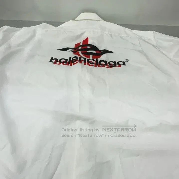 Balenciaga Balenciaga Logo Pattern White Long Sleeve Shirt. Size US M / EU 48-50 / 2 - 8 Thumbnail