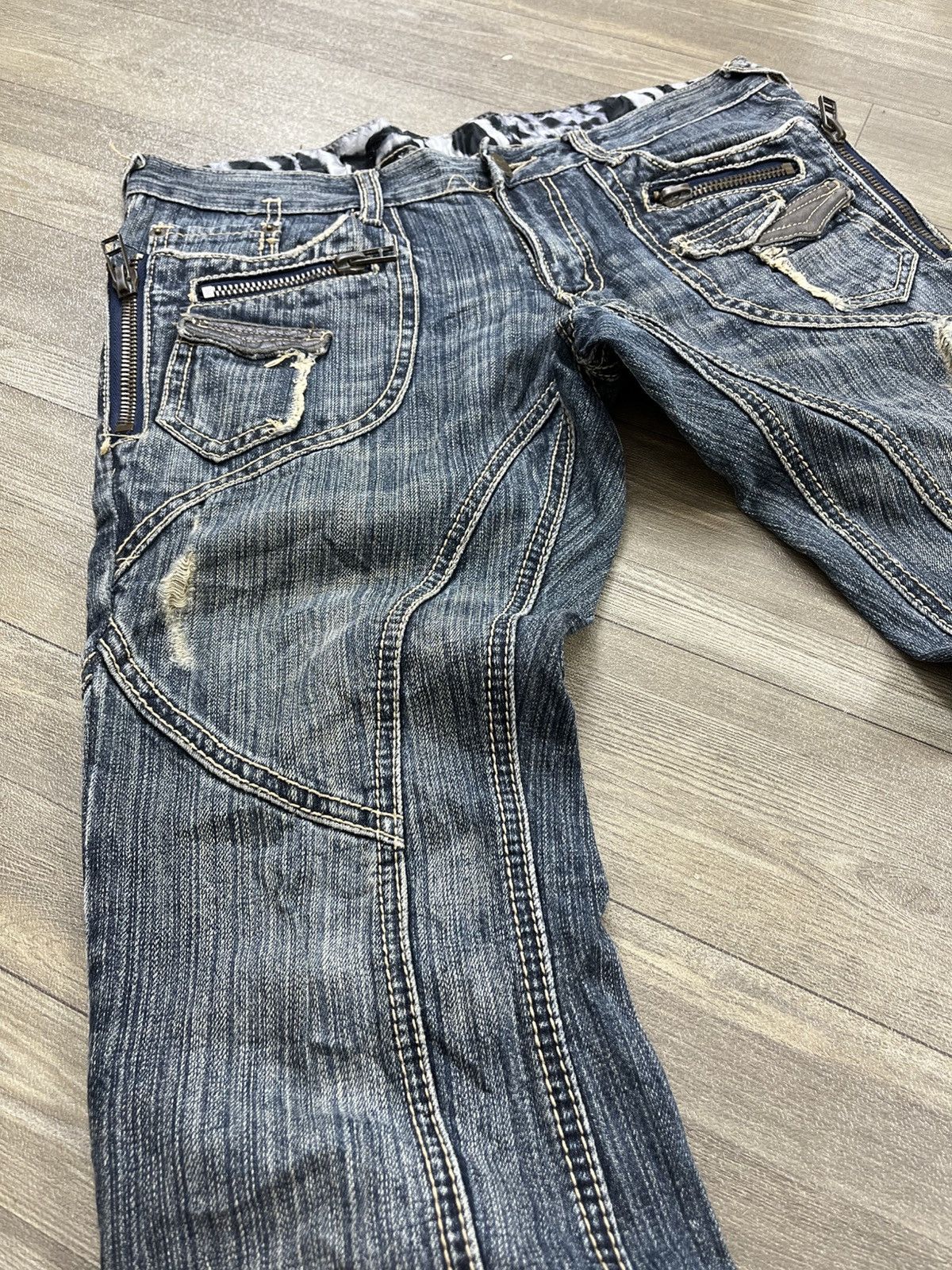 Tornado Mart 2000s Tornado Mart Distressed Flared Jeans Lgb Bondage Style Size US 34 / EU 50 - 7 Thumbnail