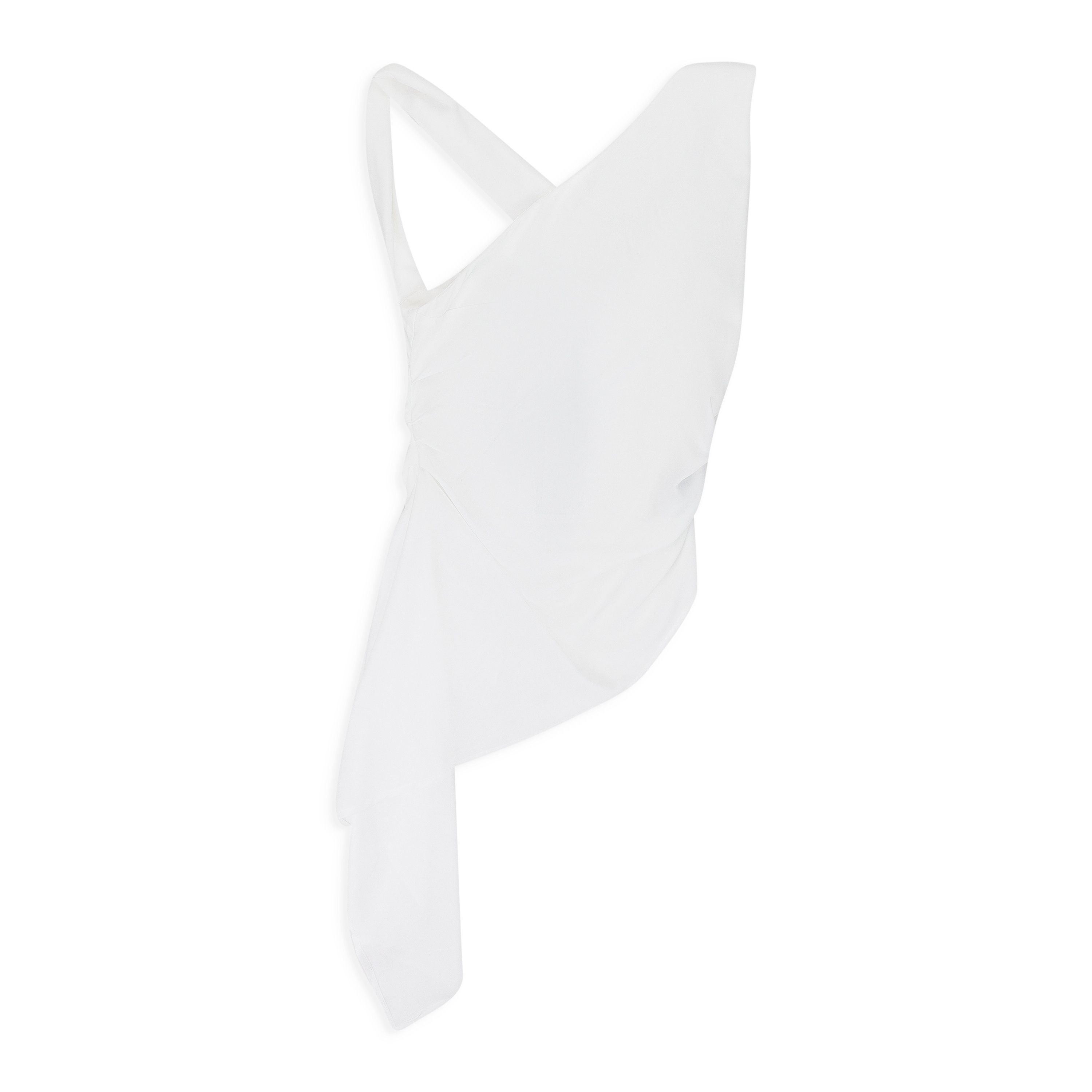 Rhude WHITE ASYMMETRICAL DRAPED BLOUSE SIZE S Size S / US 4 / IT 40 - 1 Thumbnail