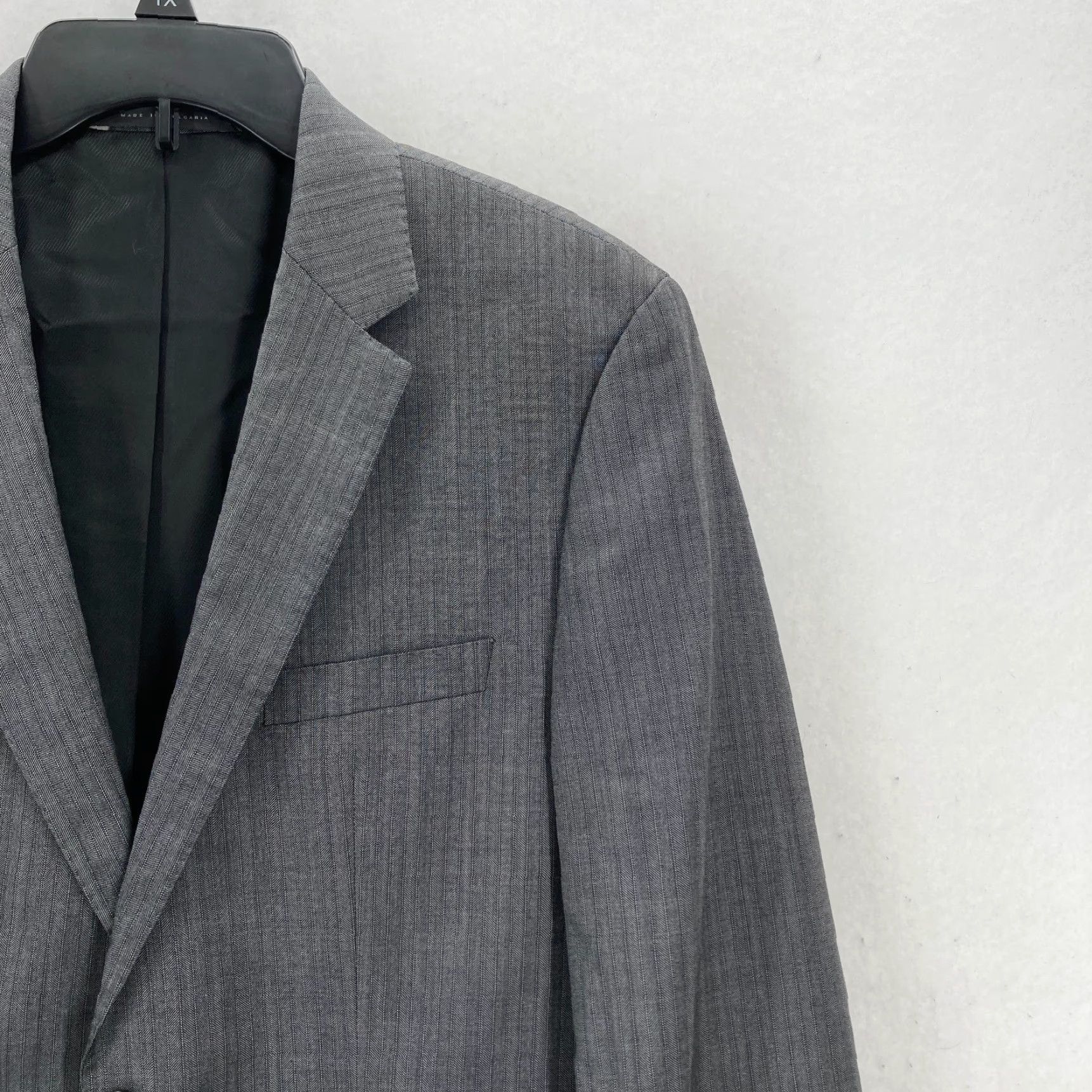 Hugo Boss Hugo Boss Lanificio Tesse Bella Italy Gray Herringbone Blazer 40S 100s Formal Regular Men Blazer Wool Jacket Gray 40 Mens Size 40R - 2 Thumbnail