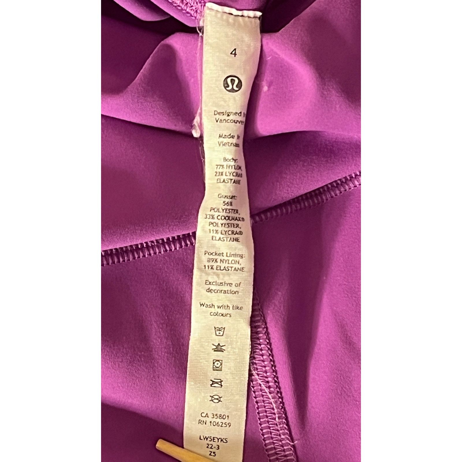 Lululemon Wunder Train High-Rise Tight with Pockets Purple 4