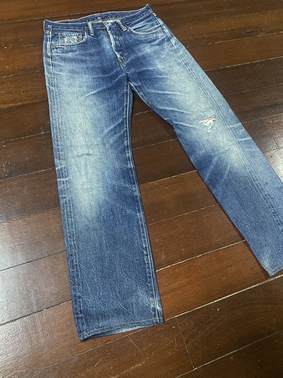 Denime Vintage Denime Japan Distressed Selvedge Jeans Size US 32 / EU 48 - 3 Thumbnail