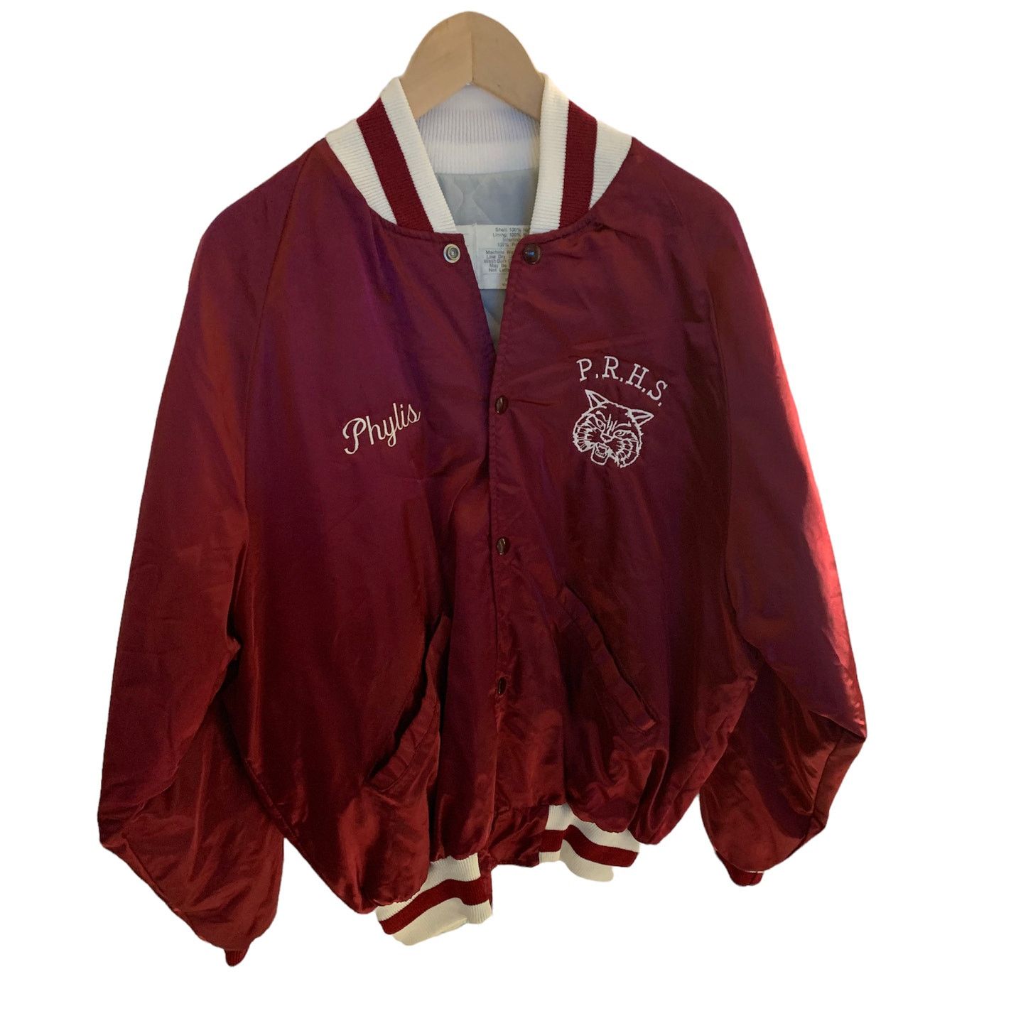 Vintage DeLong Sportswear 1980s Vintage high school Bomber Jacket Size US L / EU 52-54 / 3 - 1 Thumbnail
