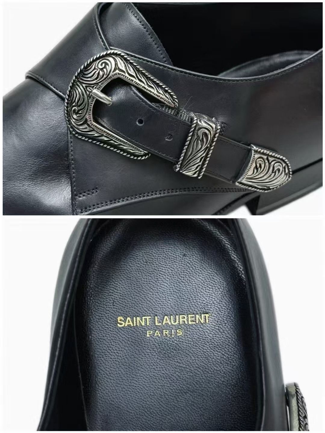 Saint Laurent Paris Saint Laurent Paris 14ss Western Buckle Leather Shoes-yw Size US 10 / EU 43 - 2 Thumbnail