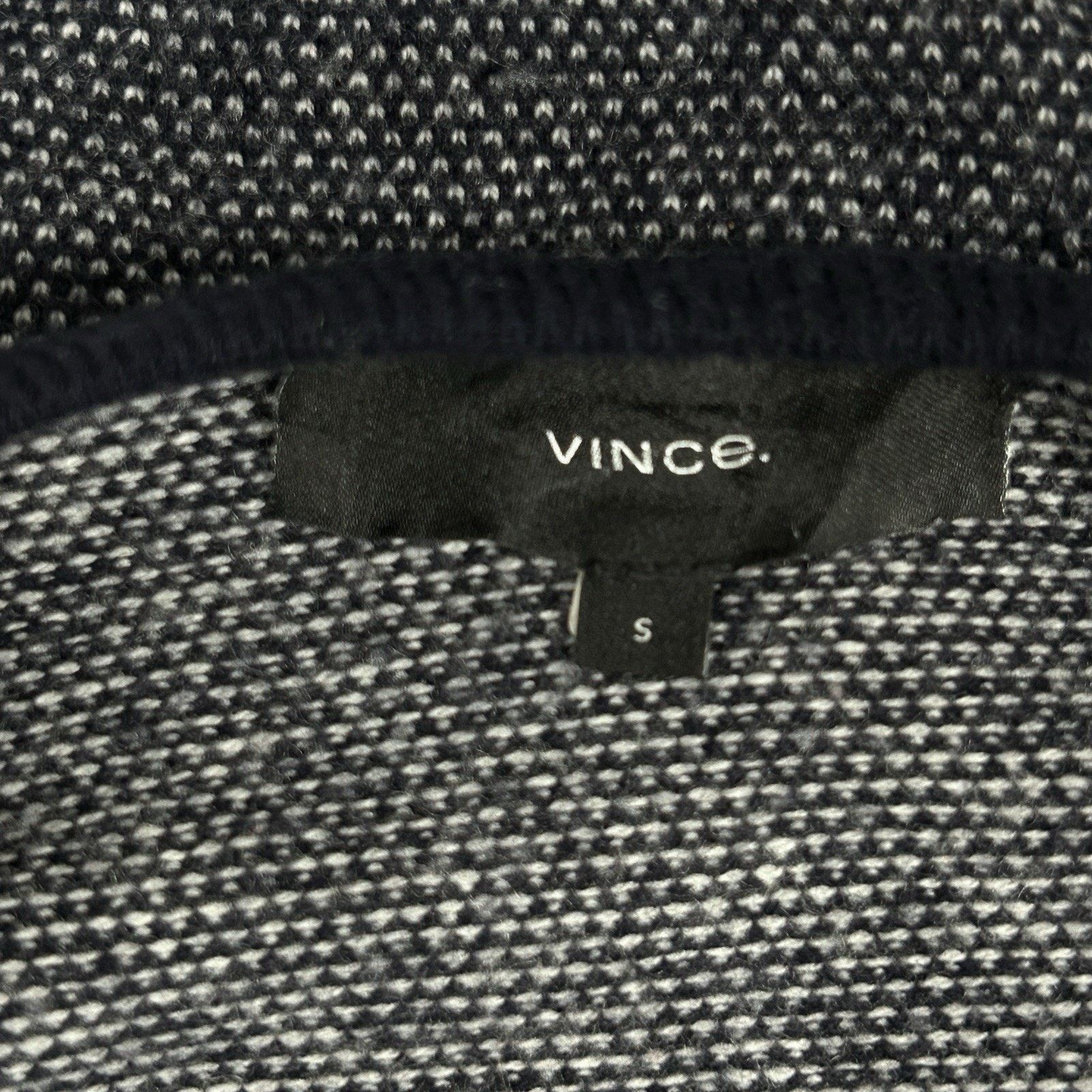 Vince Vince. Designer Wool Cashmere Sweater Men’s Navy Gray Small Size US S / EU 44-46 / 1 - 5 Thumbnail