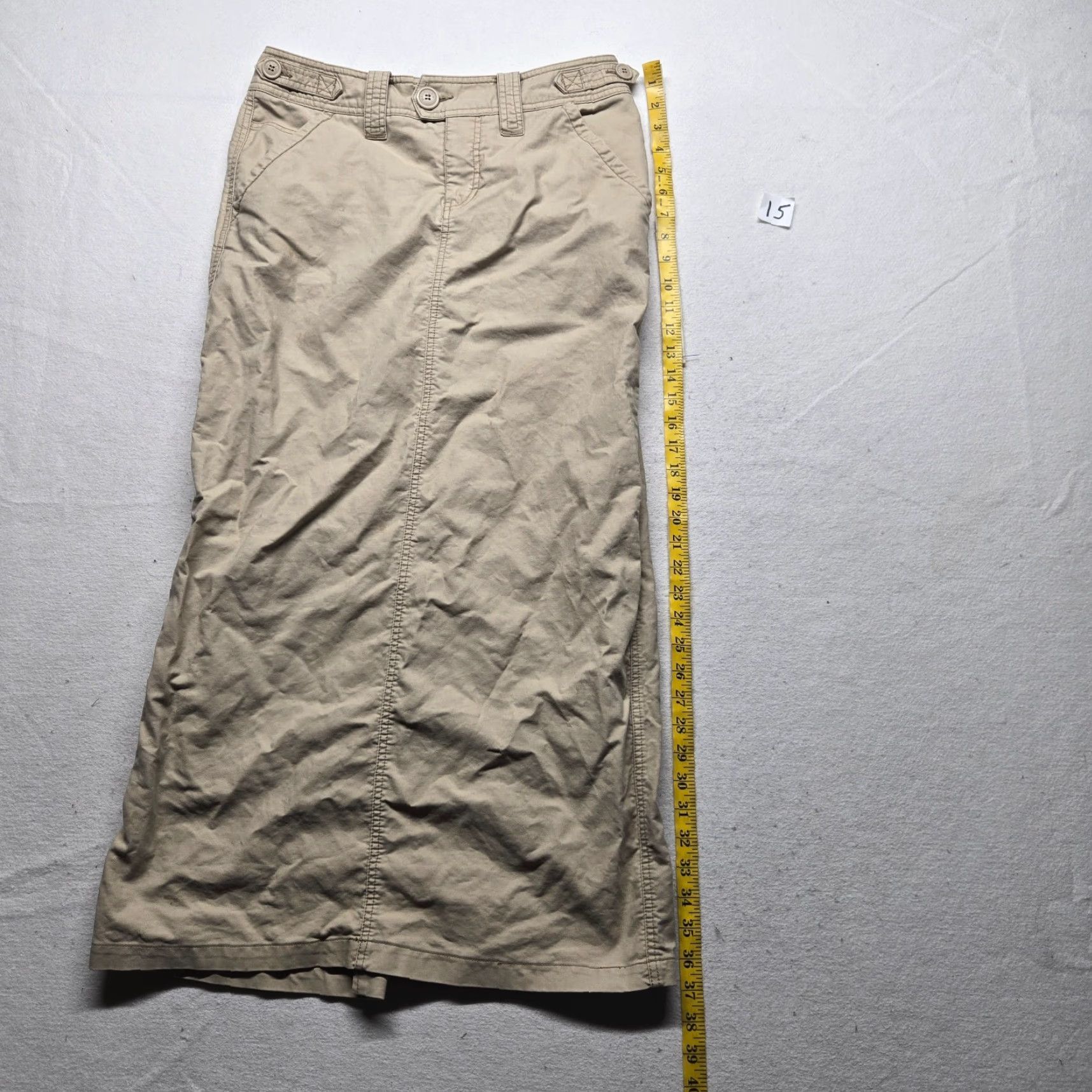 Vintage Maurices A-Line Long Skirt Beige Adult Women's Regular Size 8 Casual Summer Fall Size 30" / US 8 / IT 44 - 5 Thumbnail