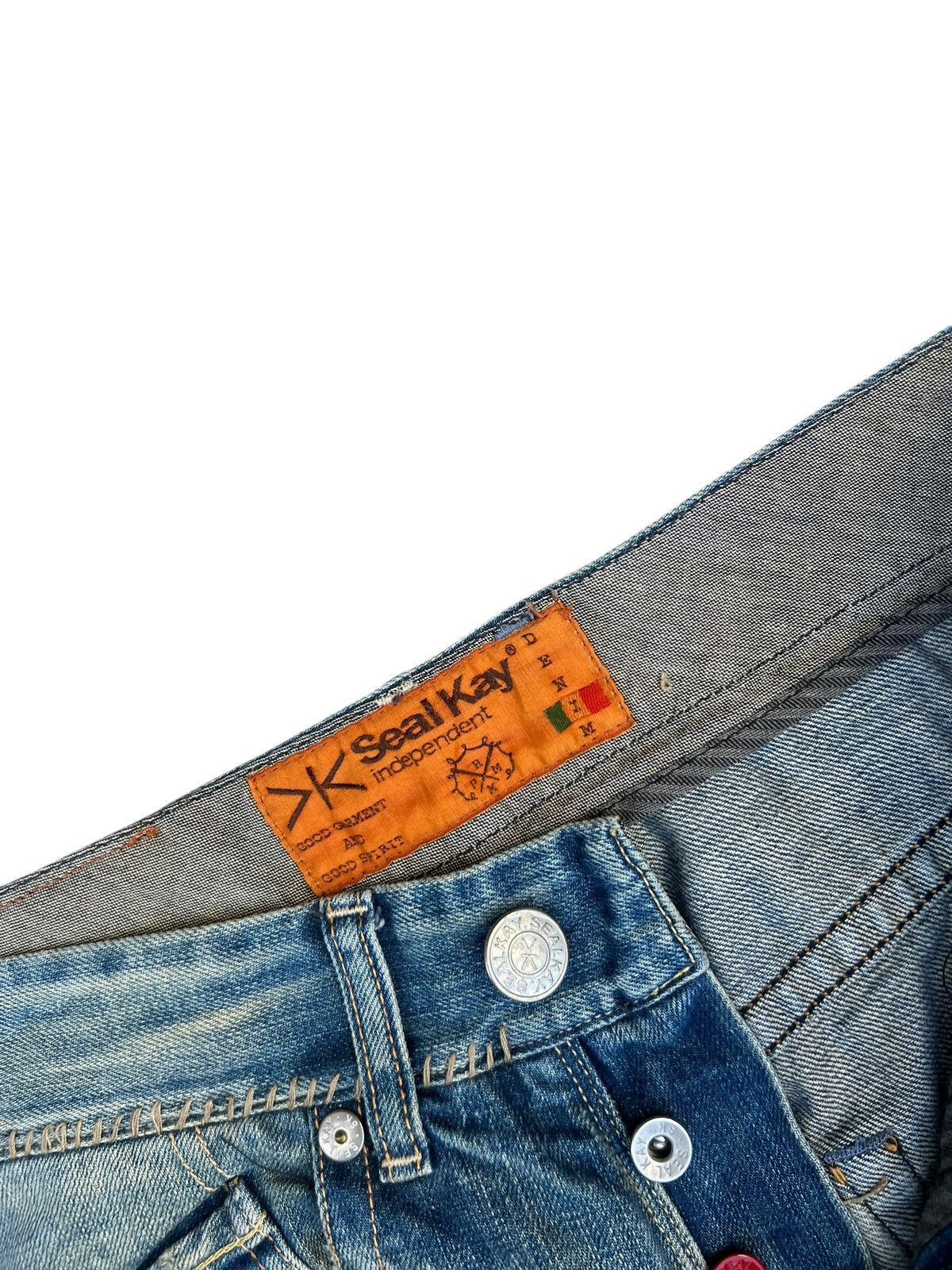 Vintage Mud Wash Dirty Denim Vintage Seal Kay Rips Distress Jeans Size US 28 / EU 44 - 7 Thumbnail
