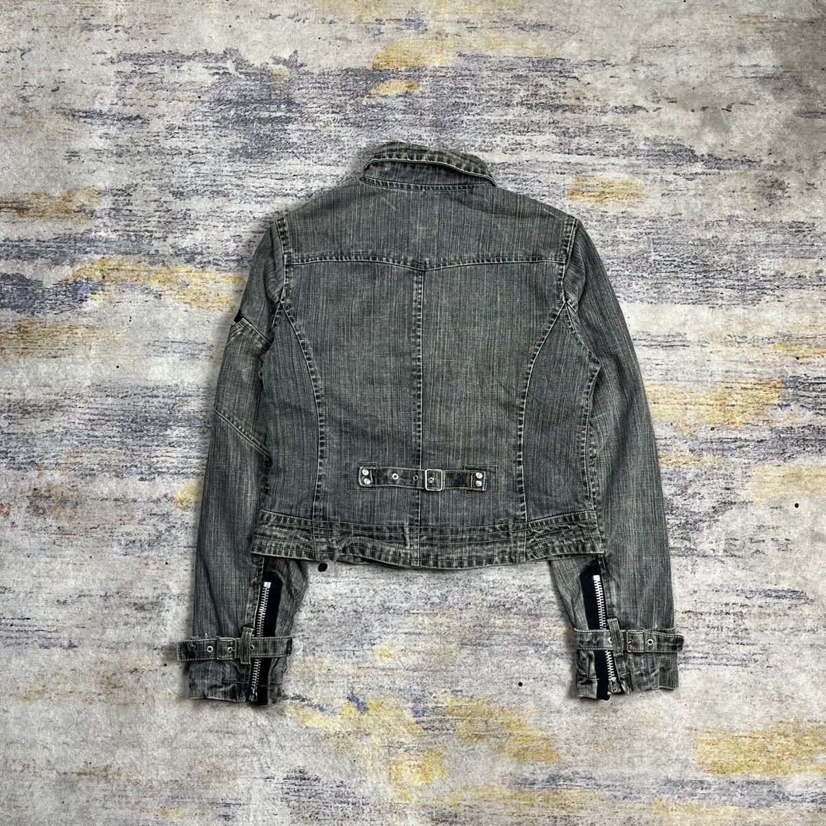 Japanese Brand × Le Grande Bleu (L.G.B.) × Tornado Mart Biscote cropped bondage biker denim jacket Size M / US 6-8 / IT 42-44 - 2 Thumbnail