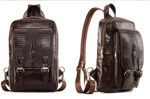 Genuine Leather × Japanese Brand Crocodile Emboss Leather Backpack Size ONE SIZE - 3 Thumbnail