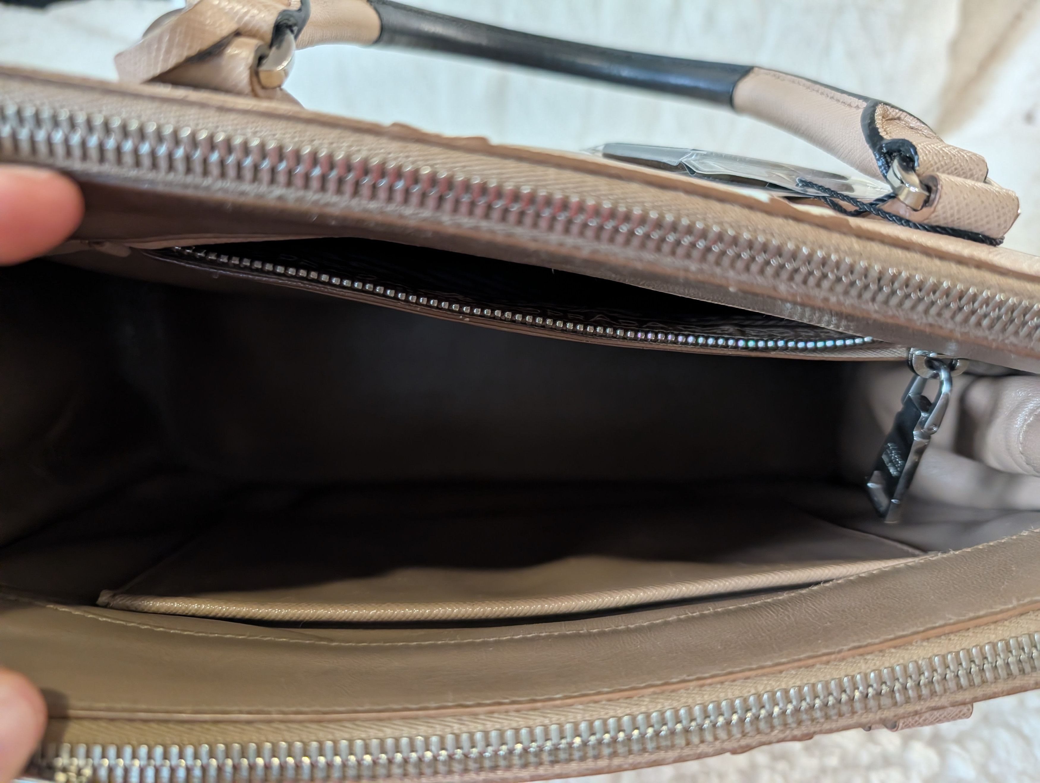Prada PRADA tricolor stripe Saffiano Top Handle Satchel Size ONE SIZE - 7 Thumbnail