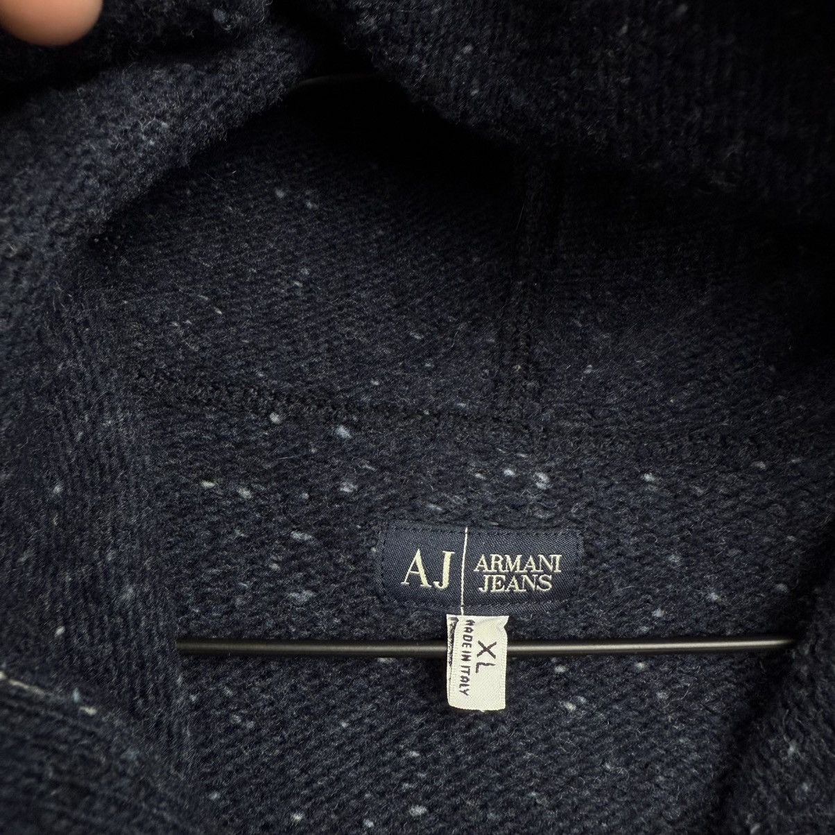 Emporio Armani Vintage Zip Hoodie Wool Armani Jeans Avant Garde Jacket Size US XL / EU 56 / 4 - 7 Thumbnail