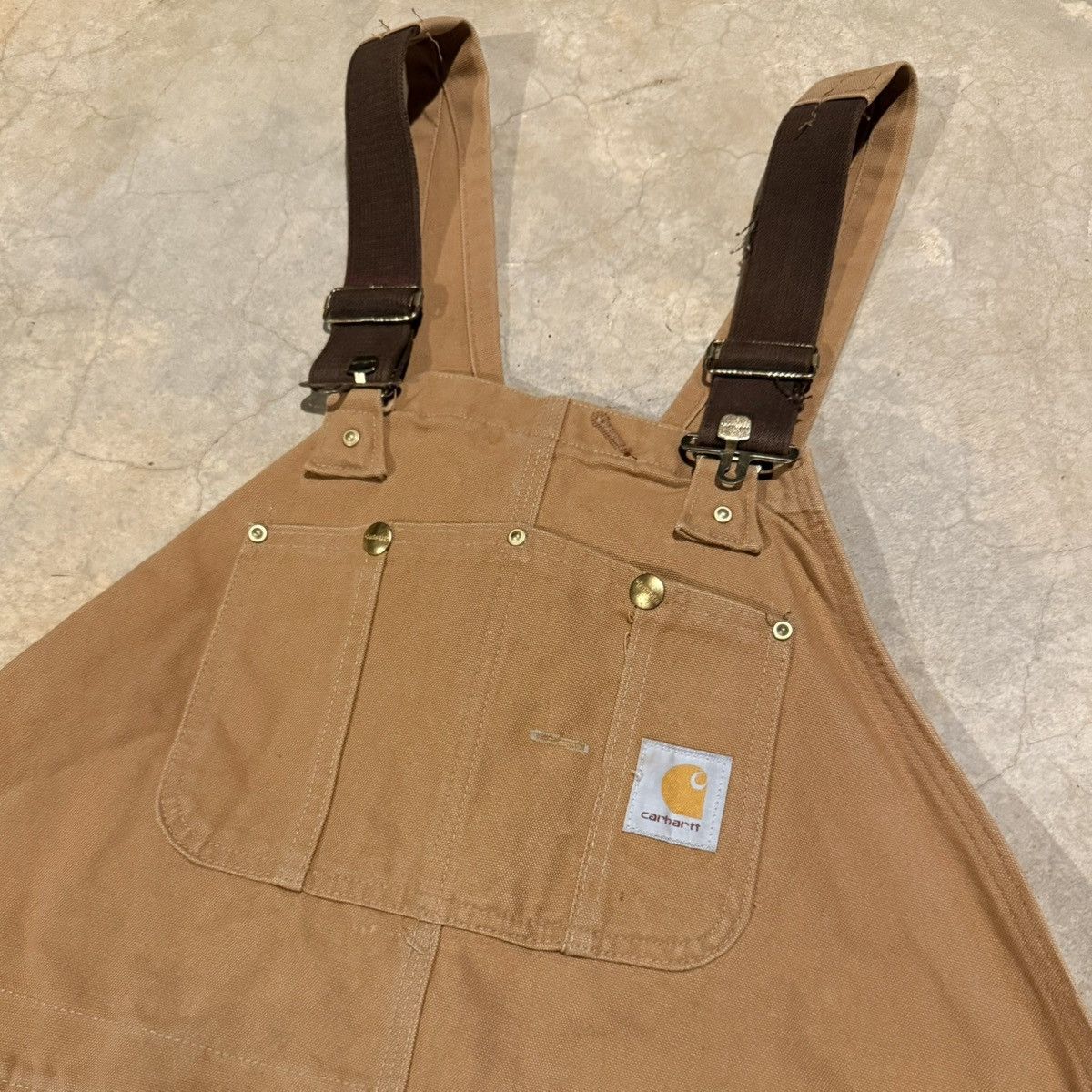Carhartt Vtg Carhartt R02 Faded Double Knee Insulated Bib Overalls Size US 44 / EU 60 - 5 Thumbnail