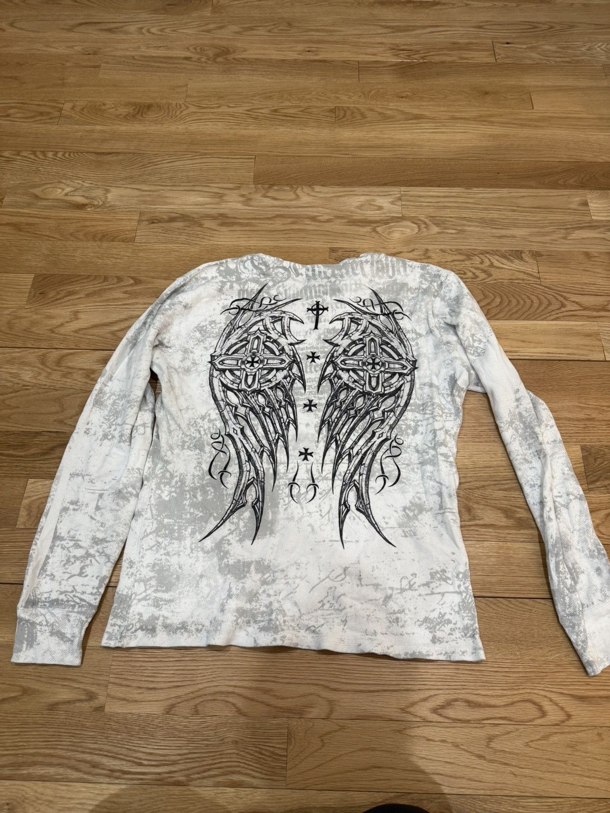 Other Xtreme Couture Affliction Style Waffle Cross Long Sleeve Size US XL / EU 56 / 4 - 6 Thumbnail