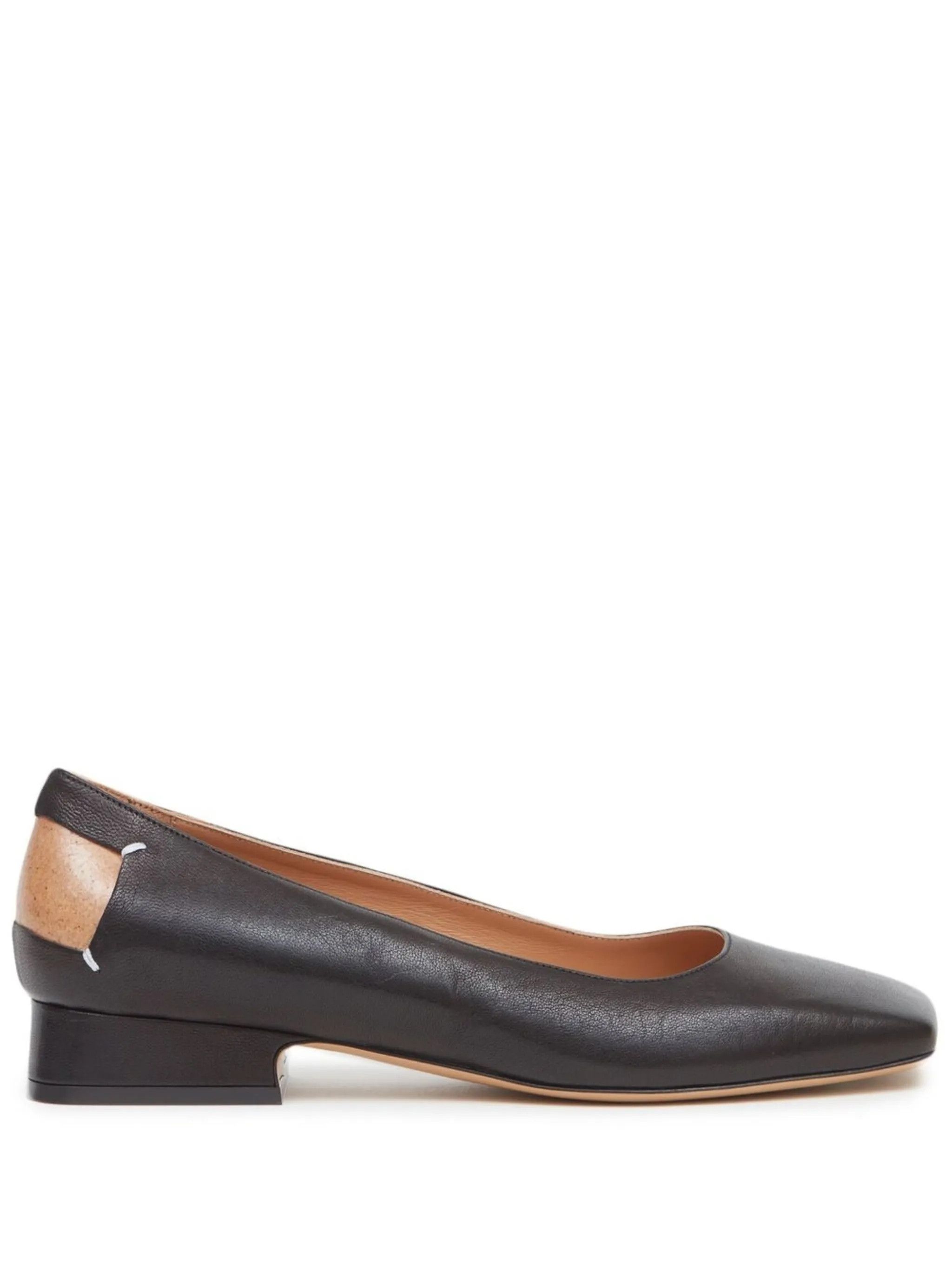 Maison Margiela o1w1db11225 Decorative Four-Stitch Ballerina Shoes in Black Size US 6 / IT 36 - 1 Thumbnail