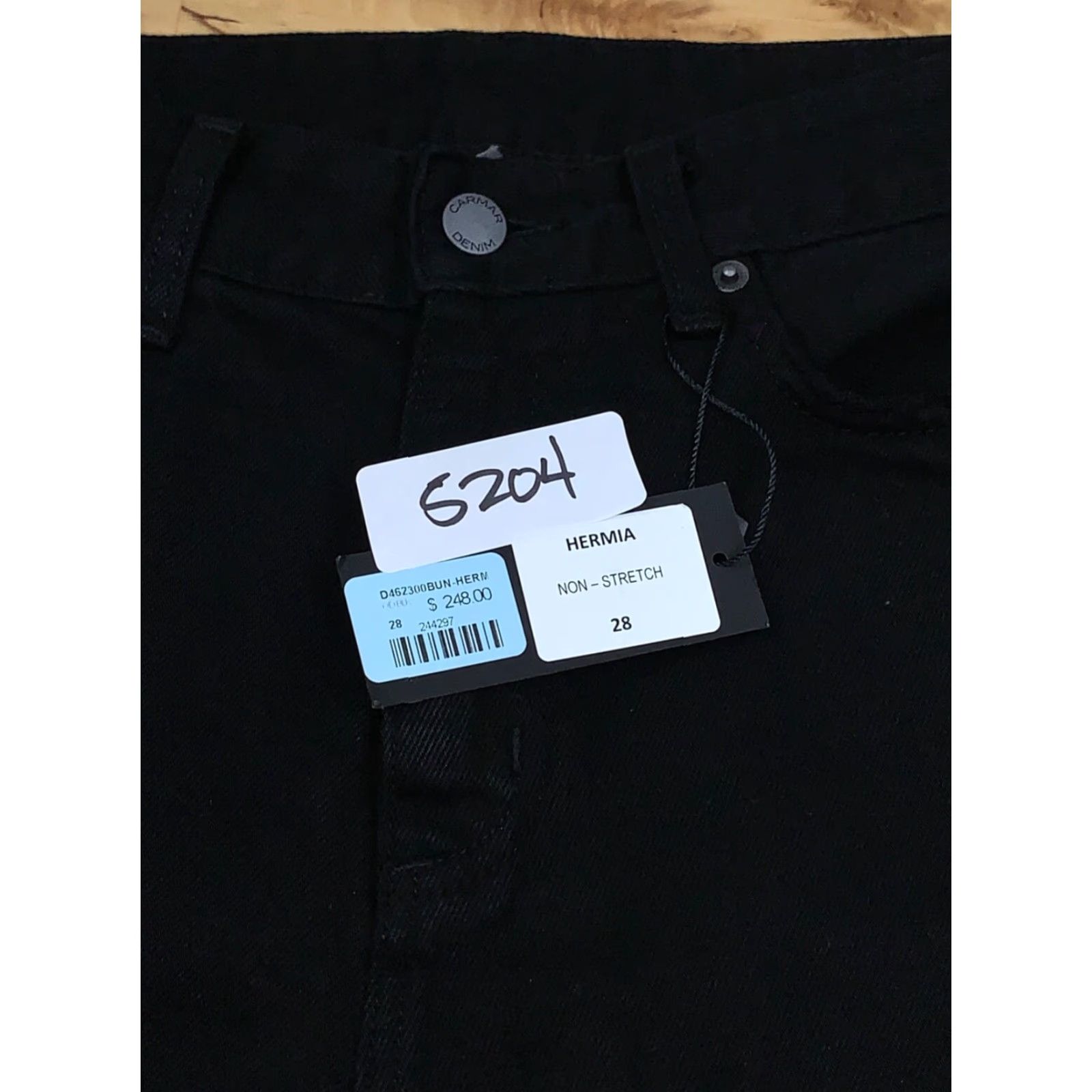 Vintage NWT Carmar Womens Baggy Jeans Black 28 Size Festival 90s Womens? Size 28" / US 6 / IT 42 - 5 Thumbnail