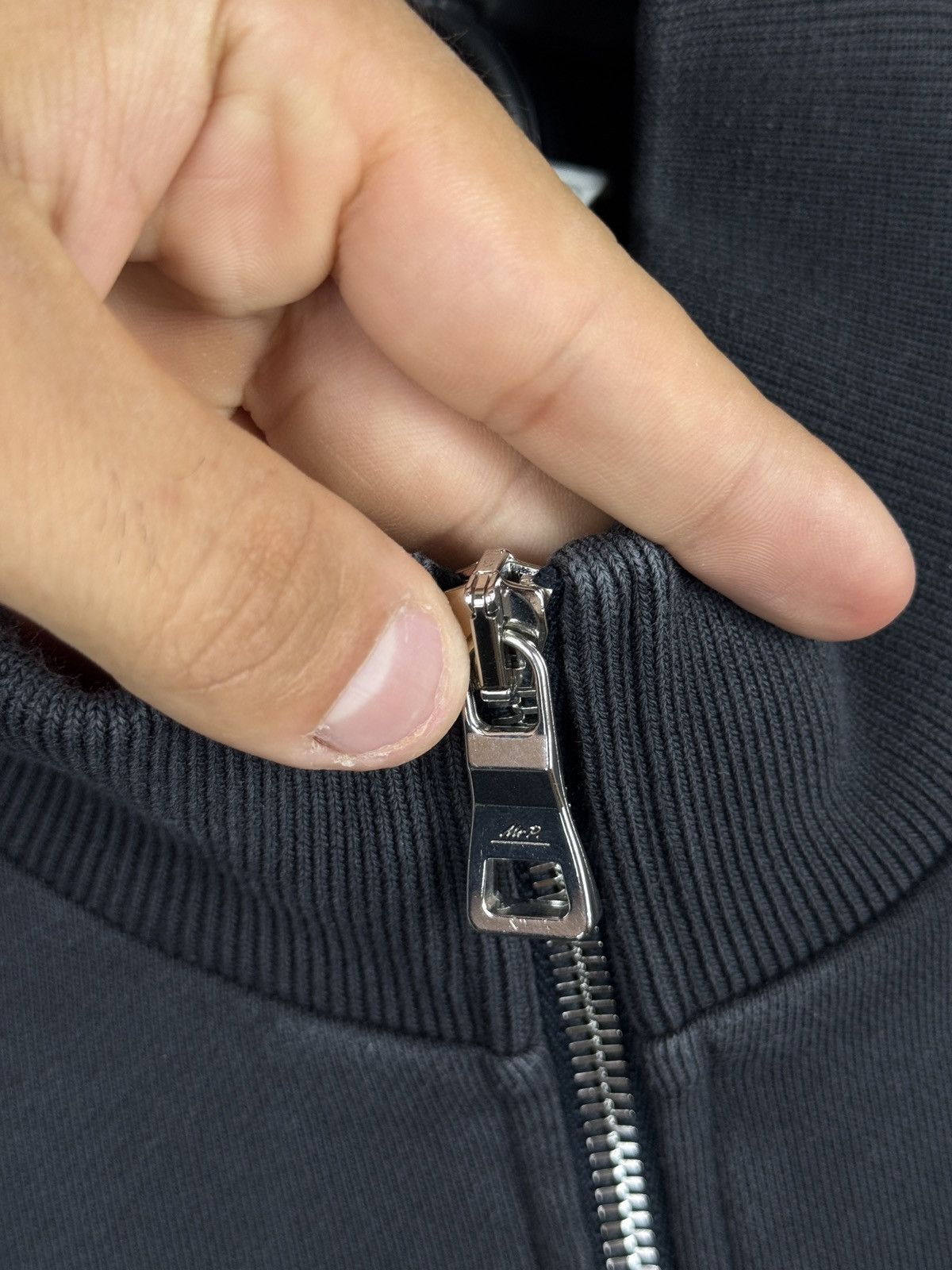 Mr P. Mens Mr P. porter 1/3 zip sweatshirt jacket luxury grey Size US XL / EU 56 / 4 - 4 Thumbnail