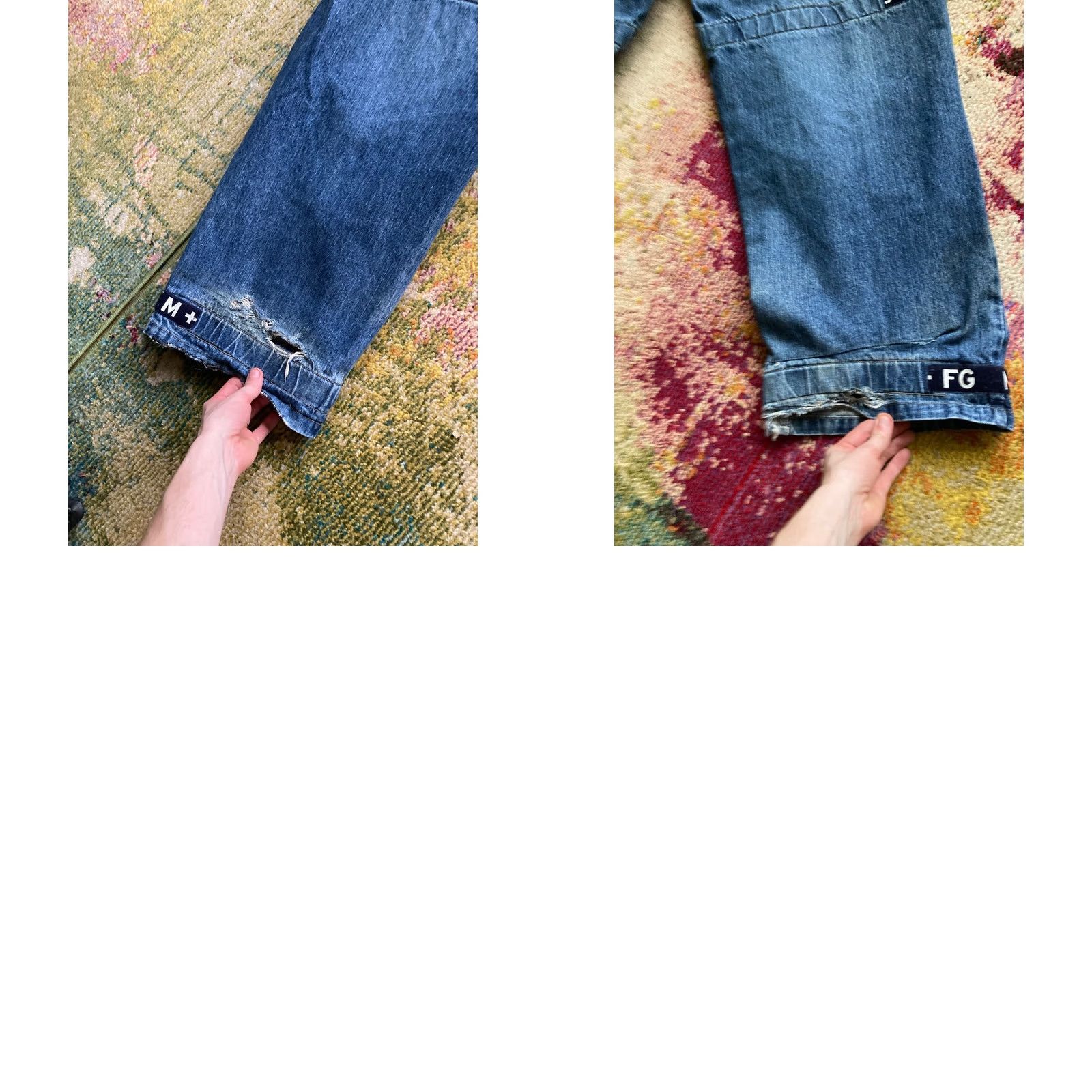 Vintage VINTAGE Girbaud Jeans Mens 42x33 Baggy Wide-Leg Denim Blue 90s Grunge Hip Hop Punk Cargo Pocket Zipper Button Fastening Navy/Blue Size US 42 / EU 58 - 10 Thumbnail