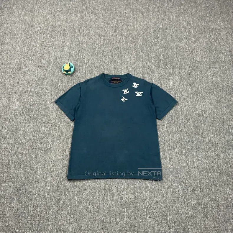 Louis Vuitton Louis Vuitton Blue piper knit short sleeve Size US S / EU 44-46 / 1 - 1 Thumbnail