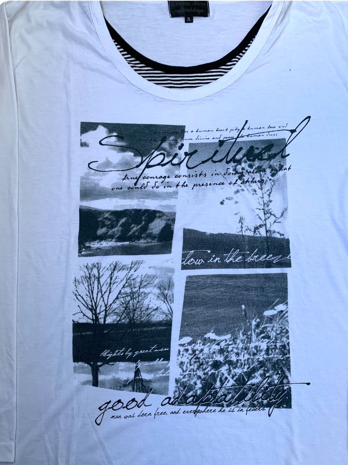 Japanese Brand 2000s japanese archive beaumere y2k longsleeve tee poem Size US L / EU 52-54 / 3 - 2 Thumbnail