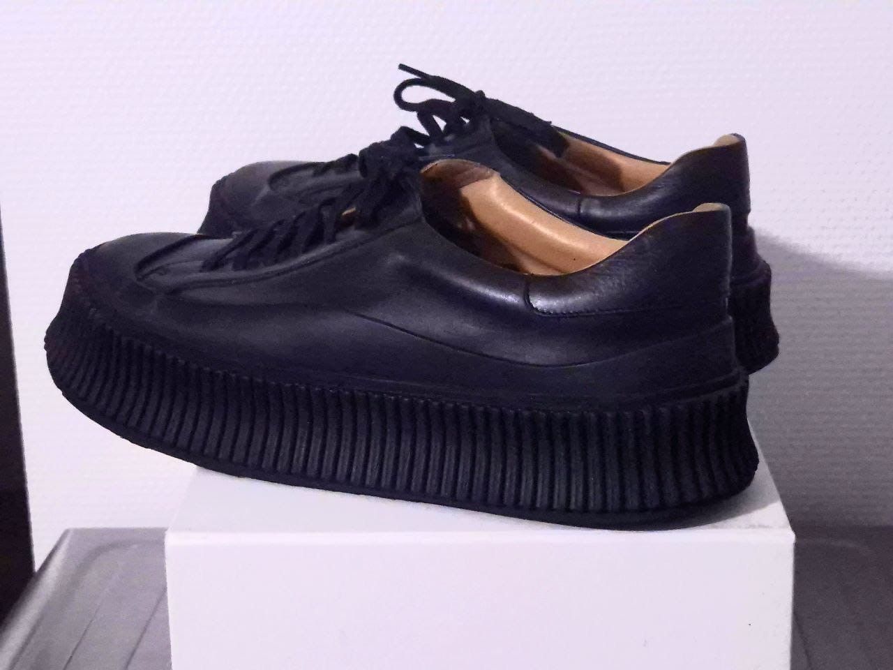 Jil Sander lace up leather platform sneakers Size US 9 / EU 42 - 2 Thumbnail