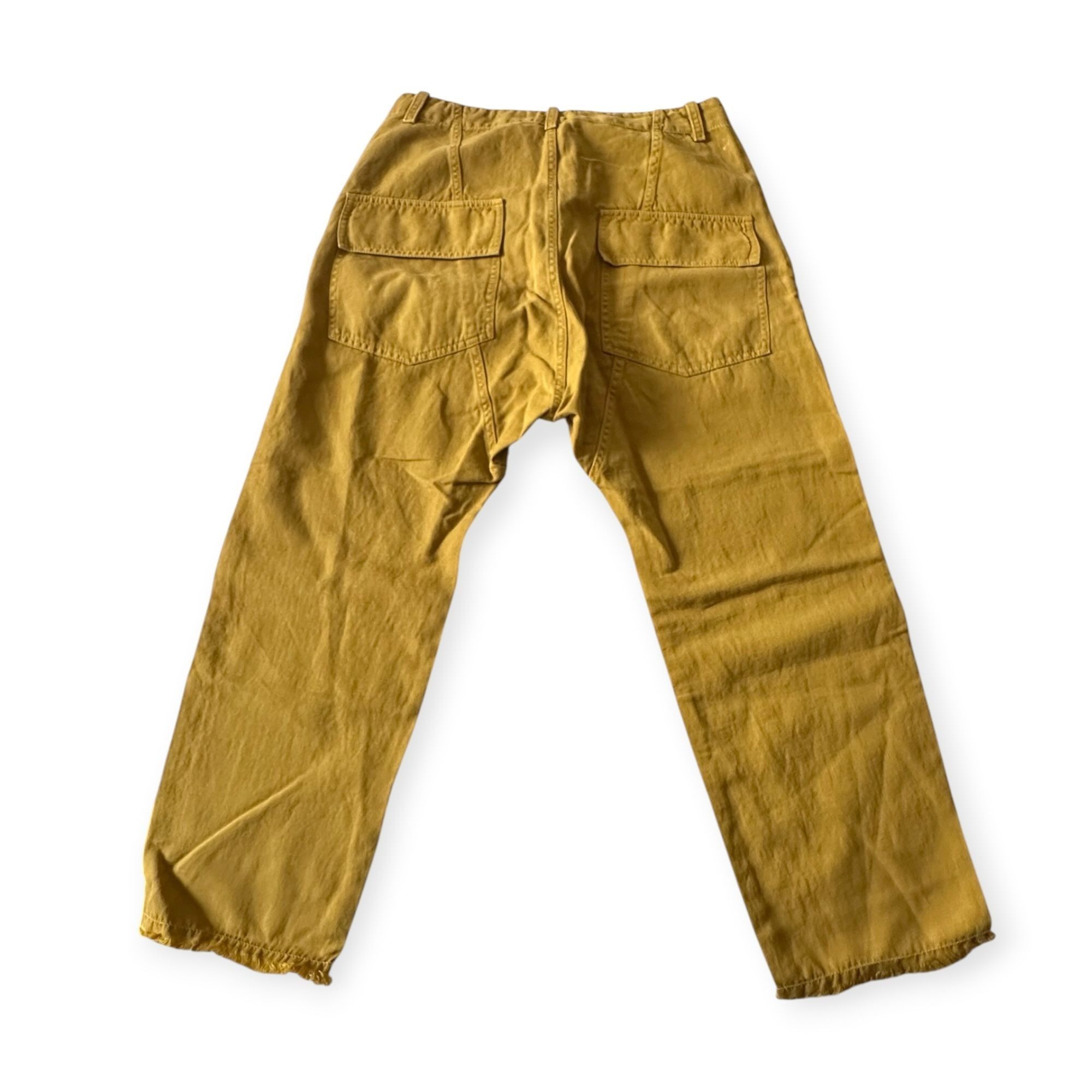 Nili Lotan Nili Lotan Luna Pants, Size 2. Mustard, Cotton/Linen, NWT Size 26" / US 2 / IT 38 - 6 Thumbnail