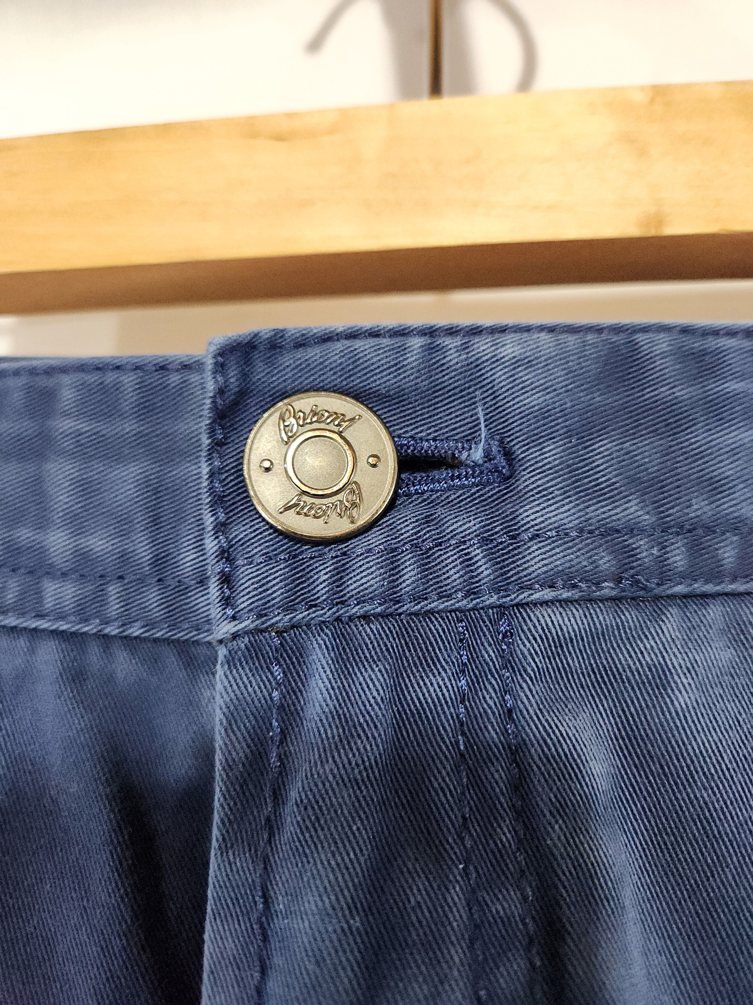 Brioni Navy Blue Cotton Blend Straight Leg Chinos Made Italy Size US 44 / EU 60 - 5 Thumbnail
