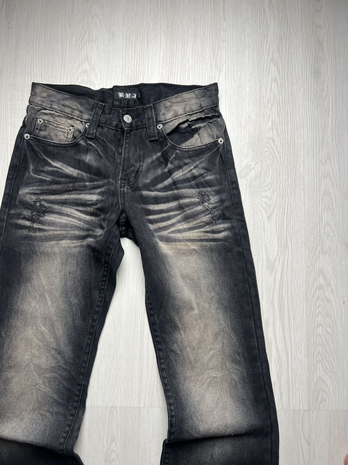 Tornado Mart KUI Whiskered Mudwash Flared Denim Size US 30 / EU 46 - 3 Thumbnail