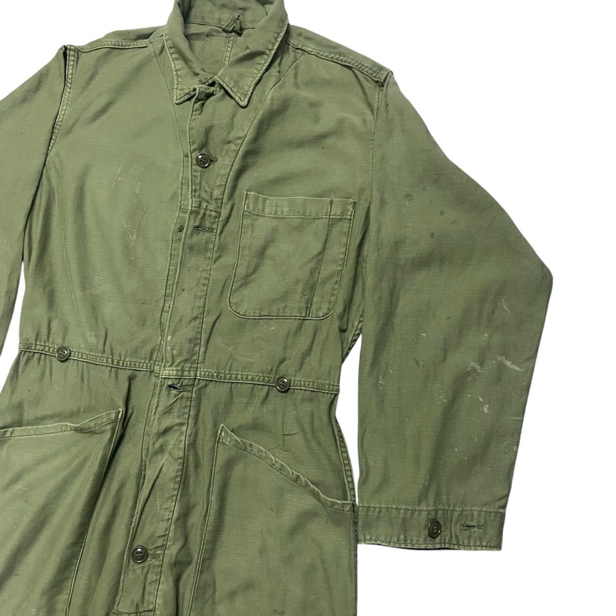 Vintage Vintage Us Army OG-107 Sateen Coveralls Vietnam War Size US 34 / EU 50 - 5 Thumbnail