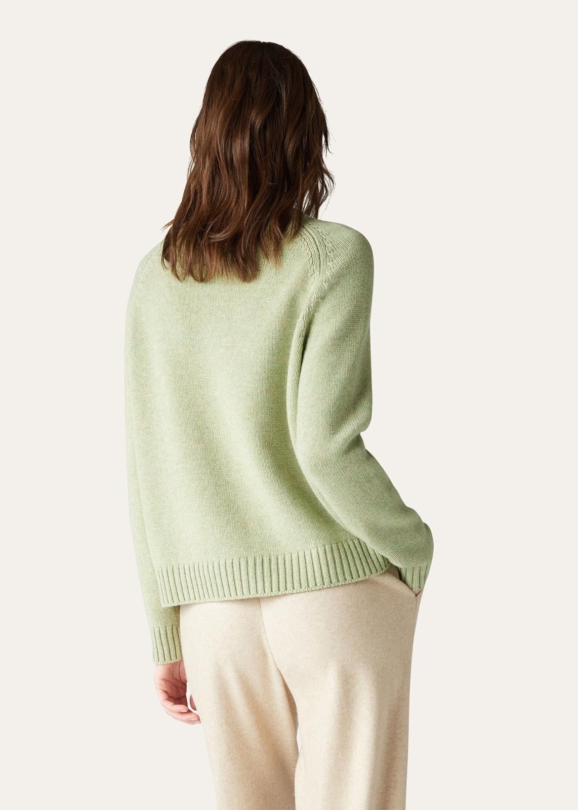 Loro Piana o1srvl11e0824 Parksville Crewneck Sweater in Light Green Size M / US 6-8 / IT 42-44 - 3 Thumbnail