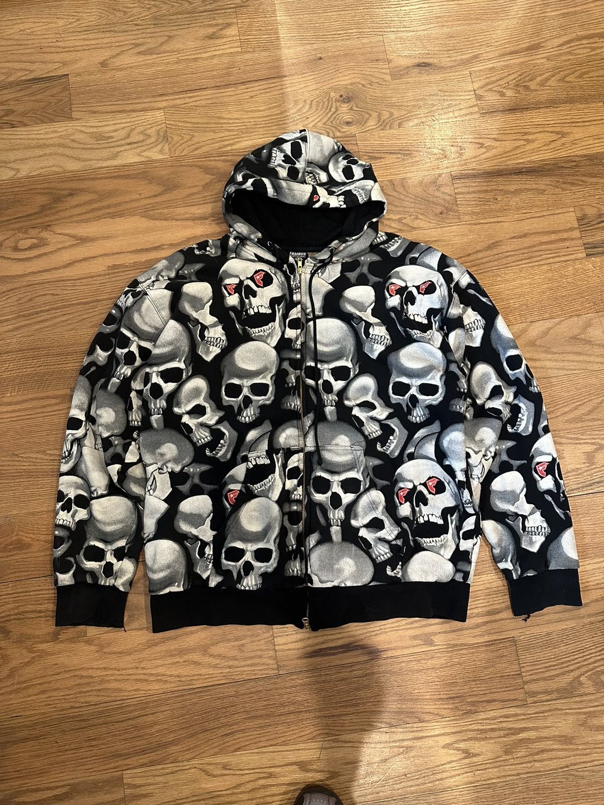 Famous Stars And Straps × Vintage Famous Stars Straps Skull Zip