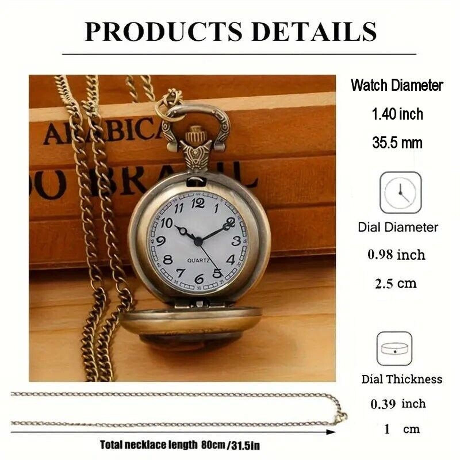 Other Retro Wicked Alien Monster V-Twin Motorcycle Pocket Watch Size ONE SIZE - 6 Thumbnail