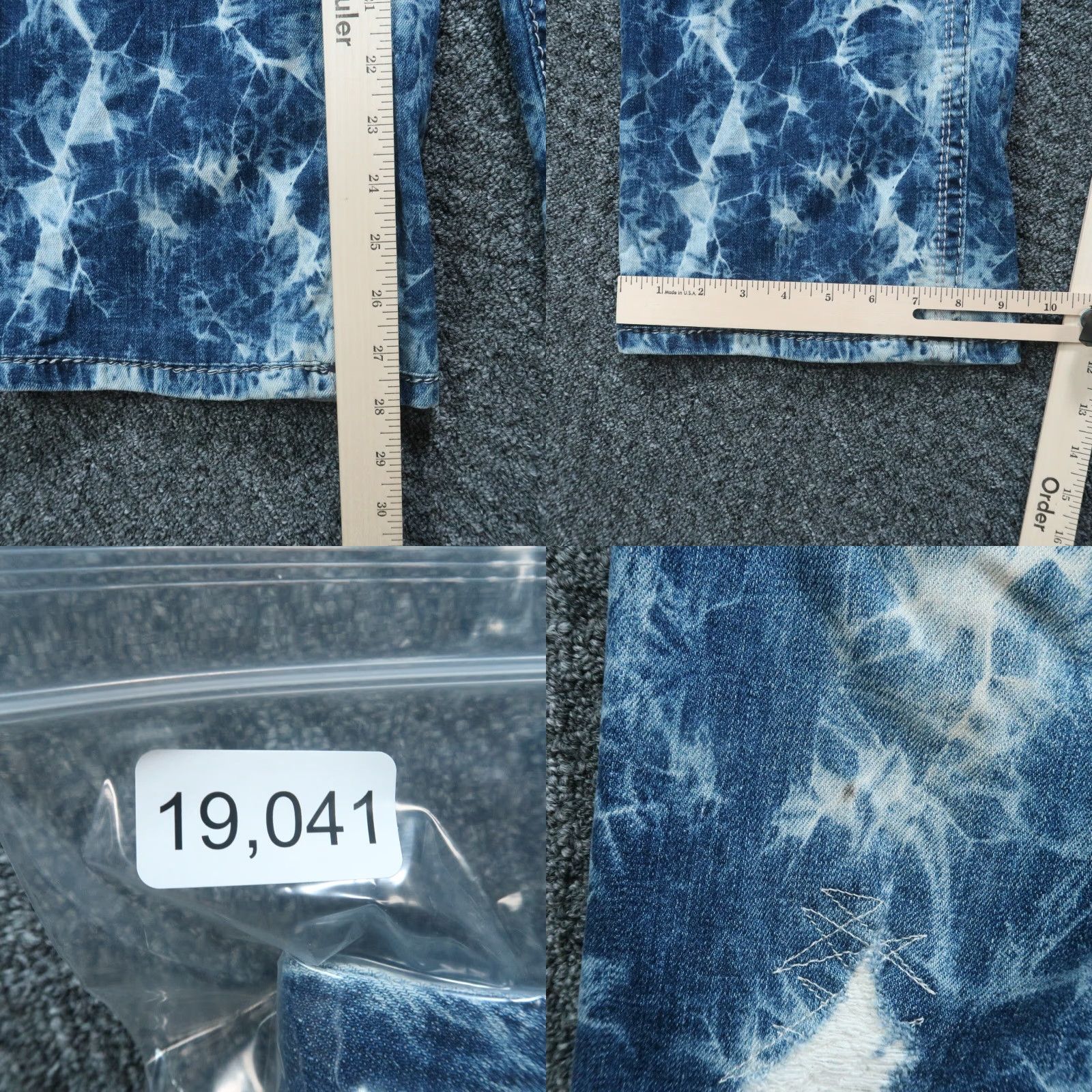 Vintage Rock Revival Jeans Men 40x28 Blue Dorsett Alt Straight Acid Wash Distressed Size US 40 / EU 56 - 9 Thumbnail
