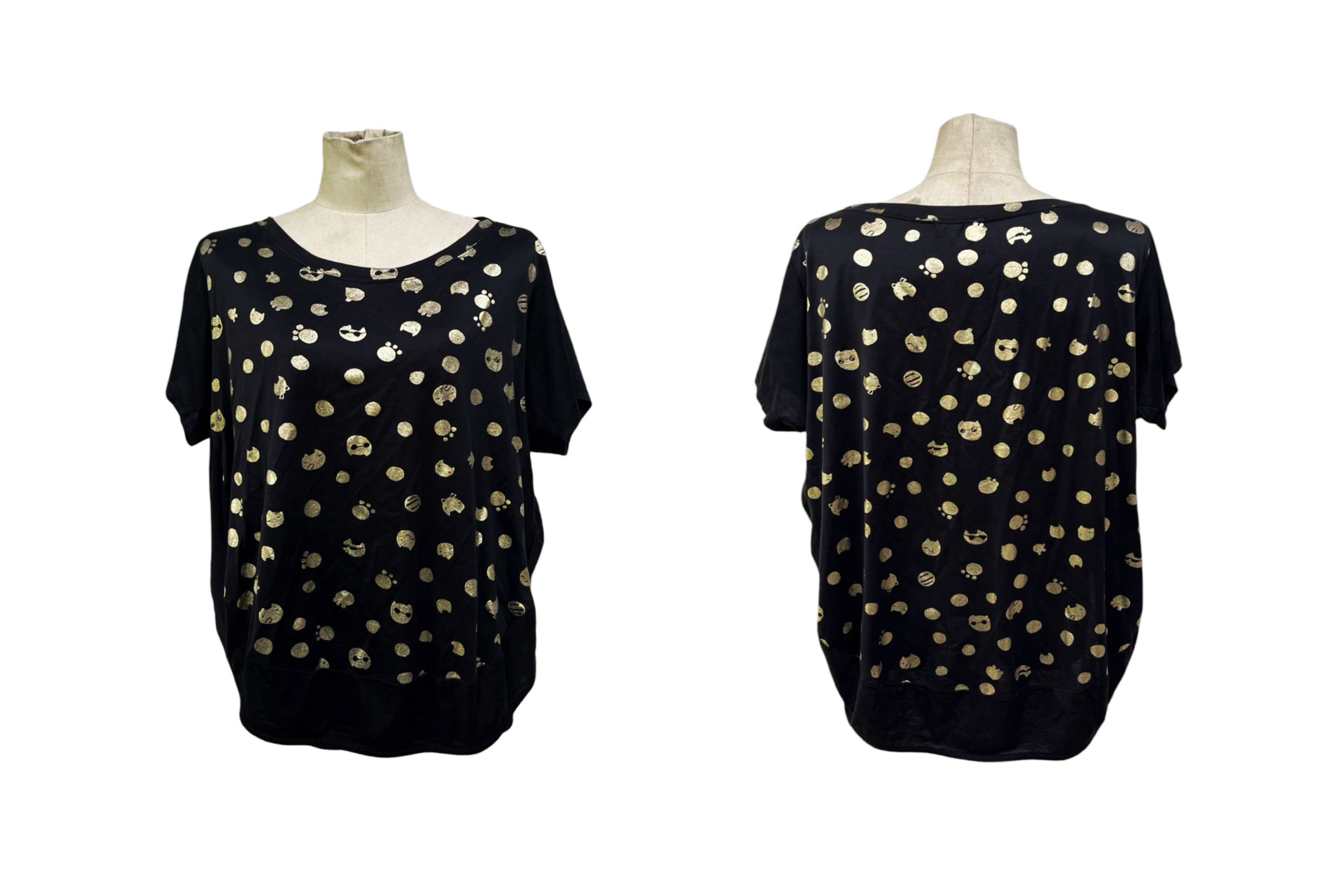 Tsumori Chisato Tsumori Chisato oversized t shirt // tunic top, CATS printed Size M / US 6-8 / IT 42-44 - 8 Thumbnail