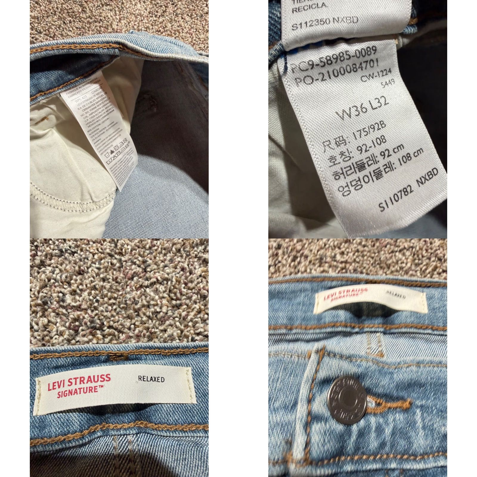 Levi's Levi's Jeans Relaxed 36 Blue Denim 36x32 Straight Flex Stretch Men Regular Size Levi's 500 Series Jeans Mens Blue 5-Pocket Design Size US 36 / EU 52 - 8 Thumbnail