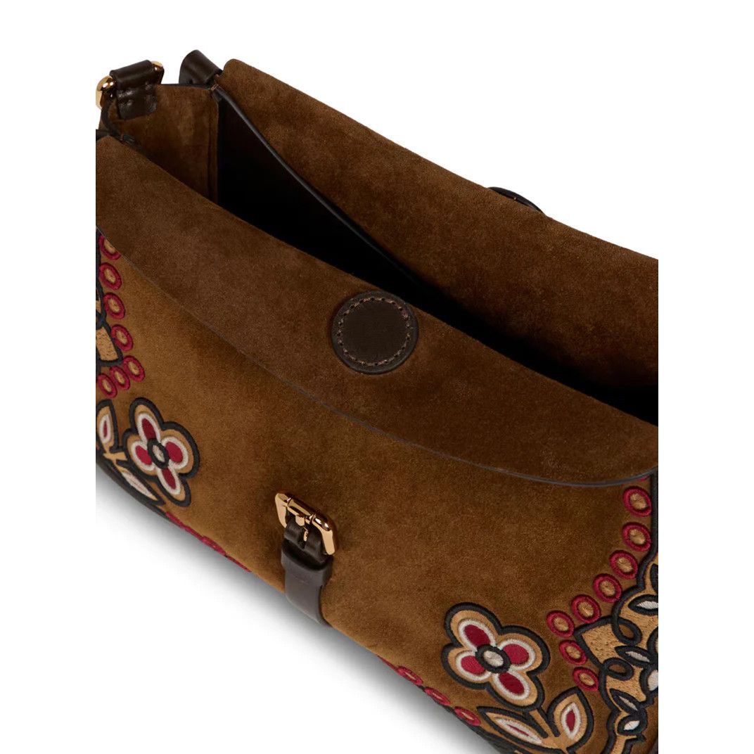 Etro ETRO Pony Medium Brown Suede Shoulder Bag New And Authentic Size ONE SIZE - 4 Thumbnail