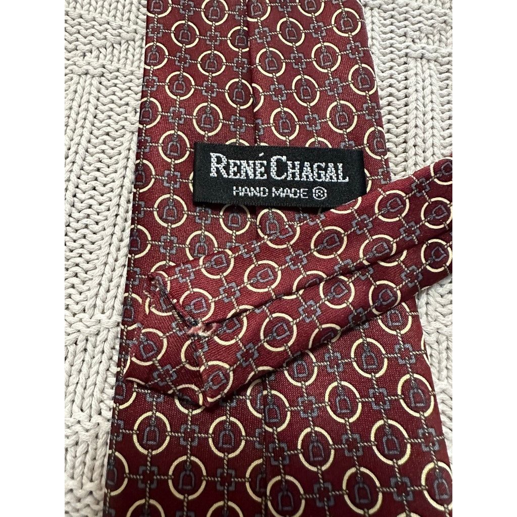 Other Vintage Rene Chagal maroon handmade tie Size ONE SIZE - 3 Thumbnail