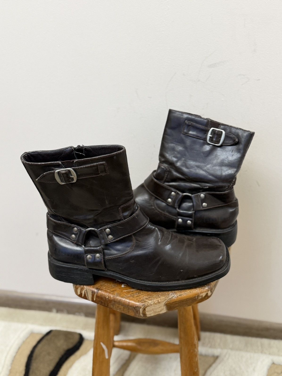 Vintage Vintage Leather Guidi Vibe Cowboy Ankle Avant-Garde Boots Size US 9 / EU 42 - 4 Thumbnail