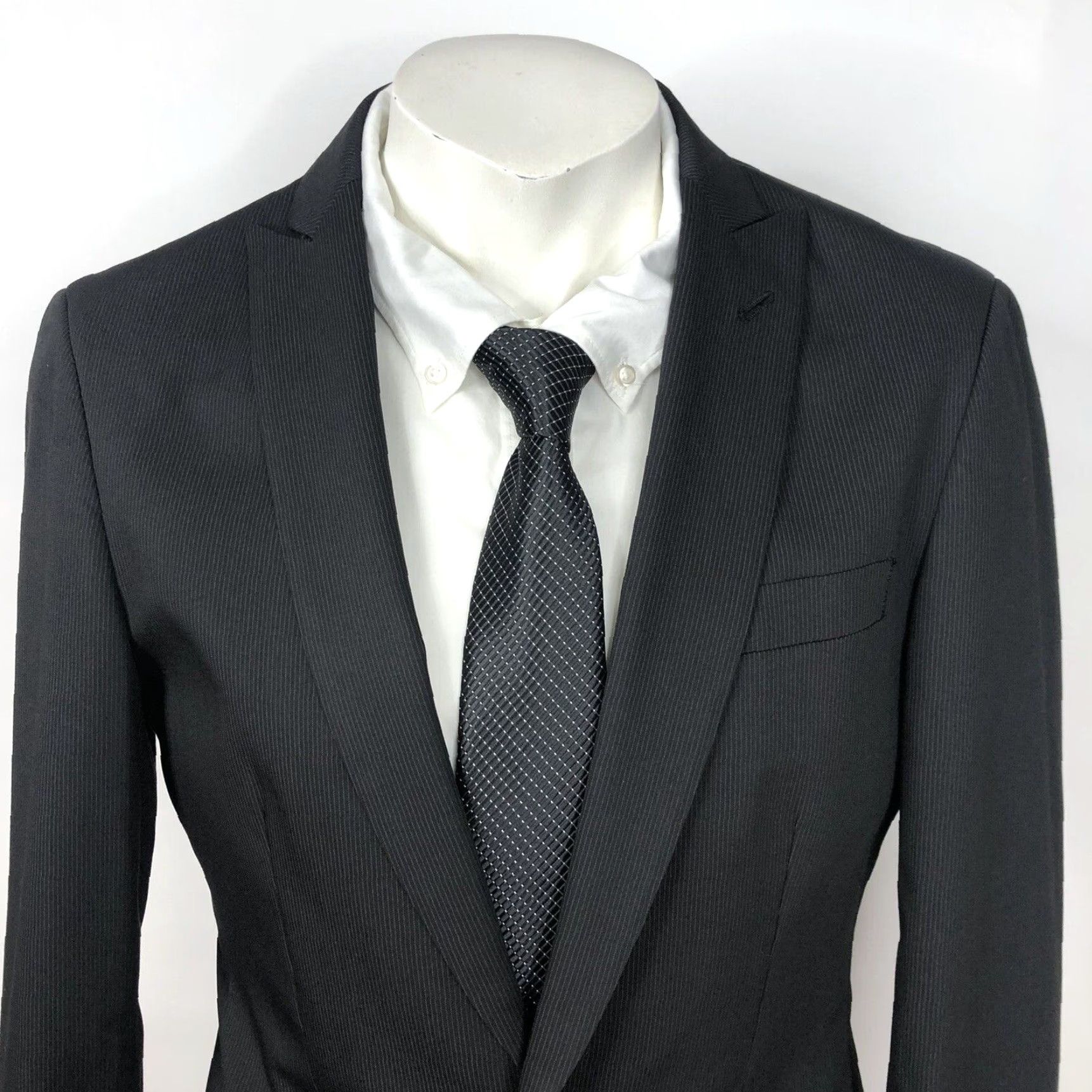 John Varvatos John Varvatos U.S.A. 36R Men’s Viscose Blend Two Button Sport Coat Jacket Black Size US XXS / EU 40 - 2 Thumbnail